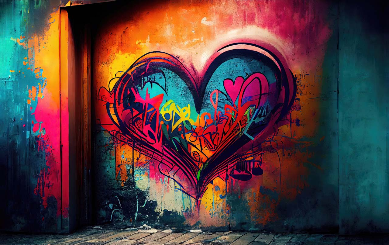 Street Heart Canvas image LAND