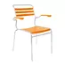 Lättli-Stuhl Säntis mit Armlehnen Schaffner / Farbe: Orange