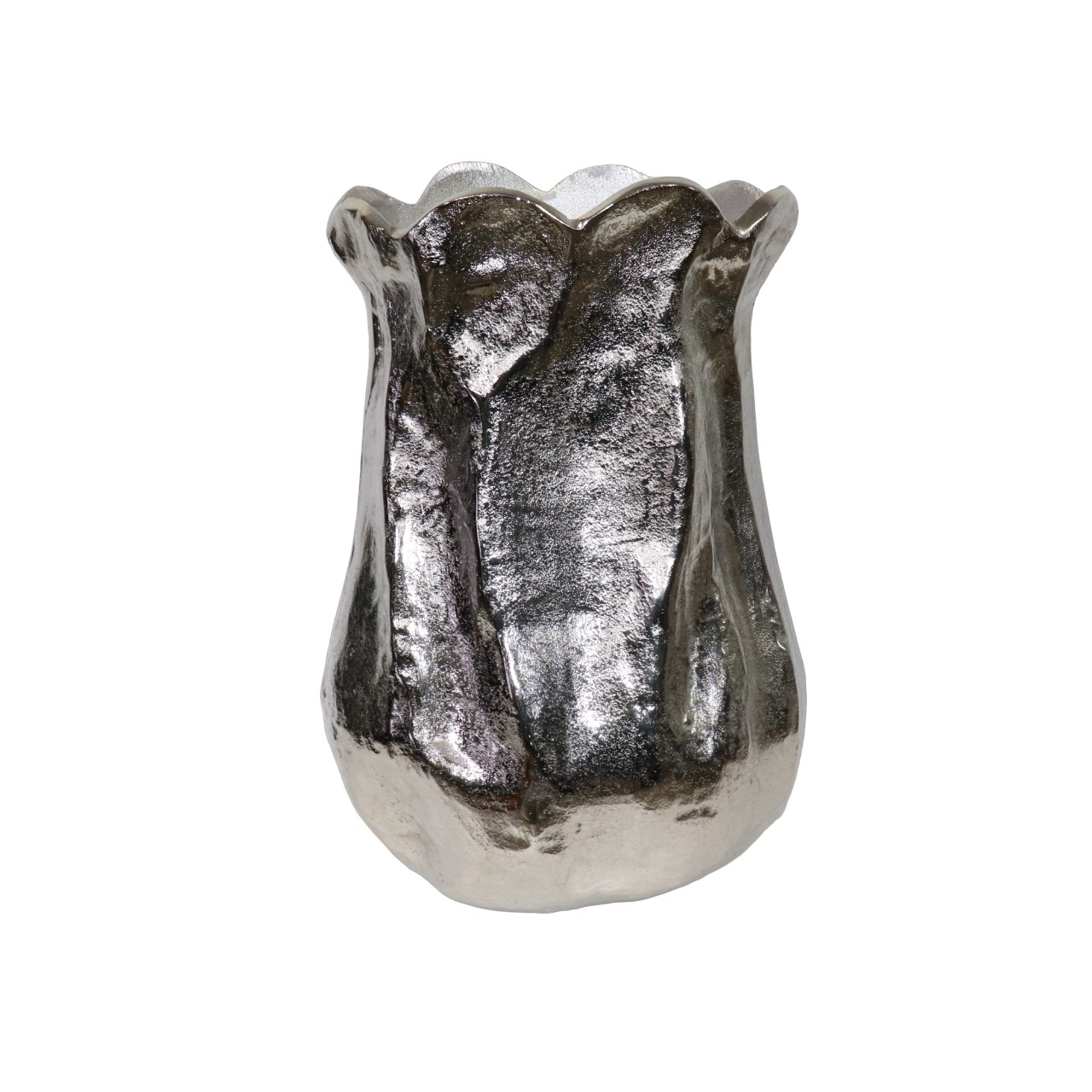 Vase Metall Nickel H:28 cm Decofinder