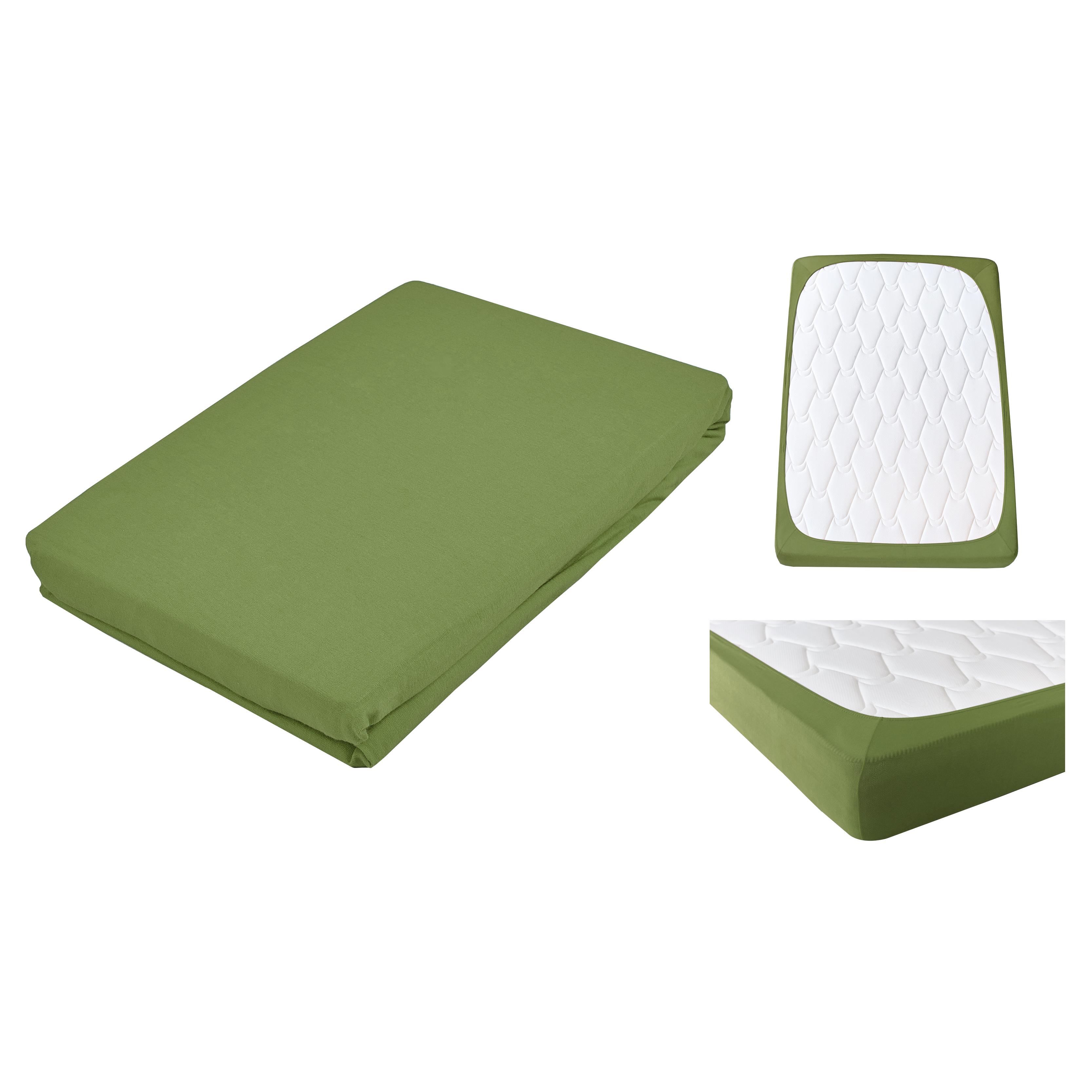 Fixleintuch für Topper Jersey Olive Kremer Leon AG / Grösse: 160 x cm