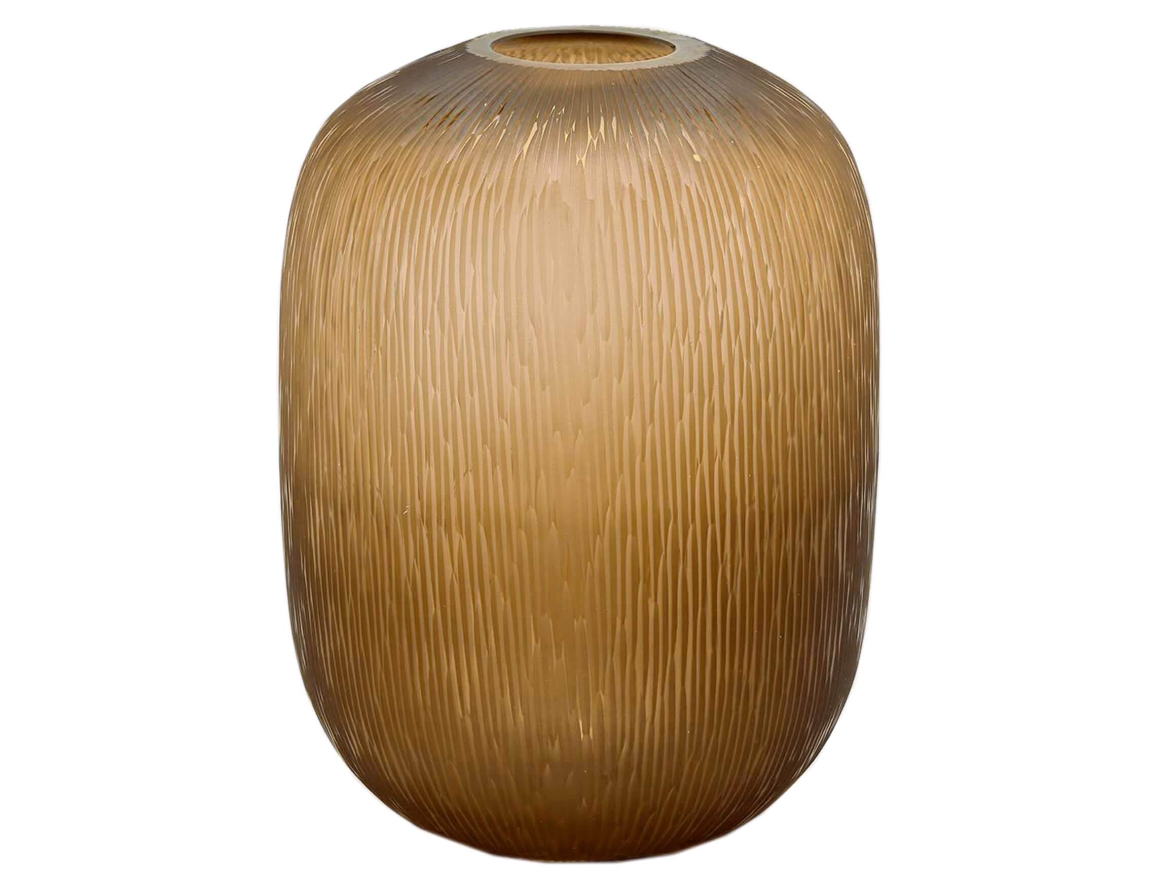 Vase Amber Geschliffen H: 40 cm Edg