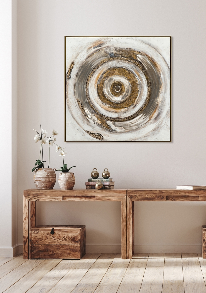 Bild Goldene Meditation image LAND / Farbe: Creme-Gold