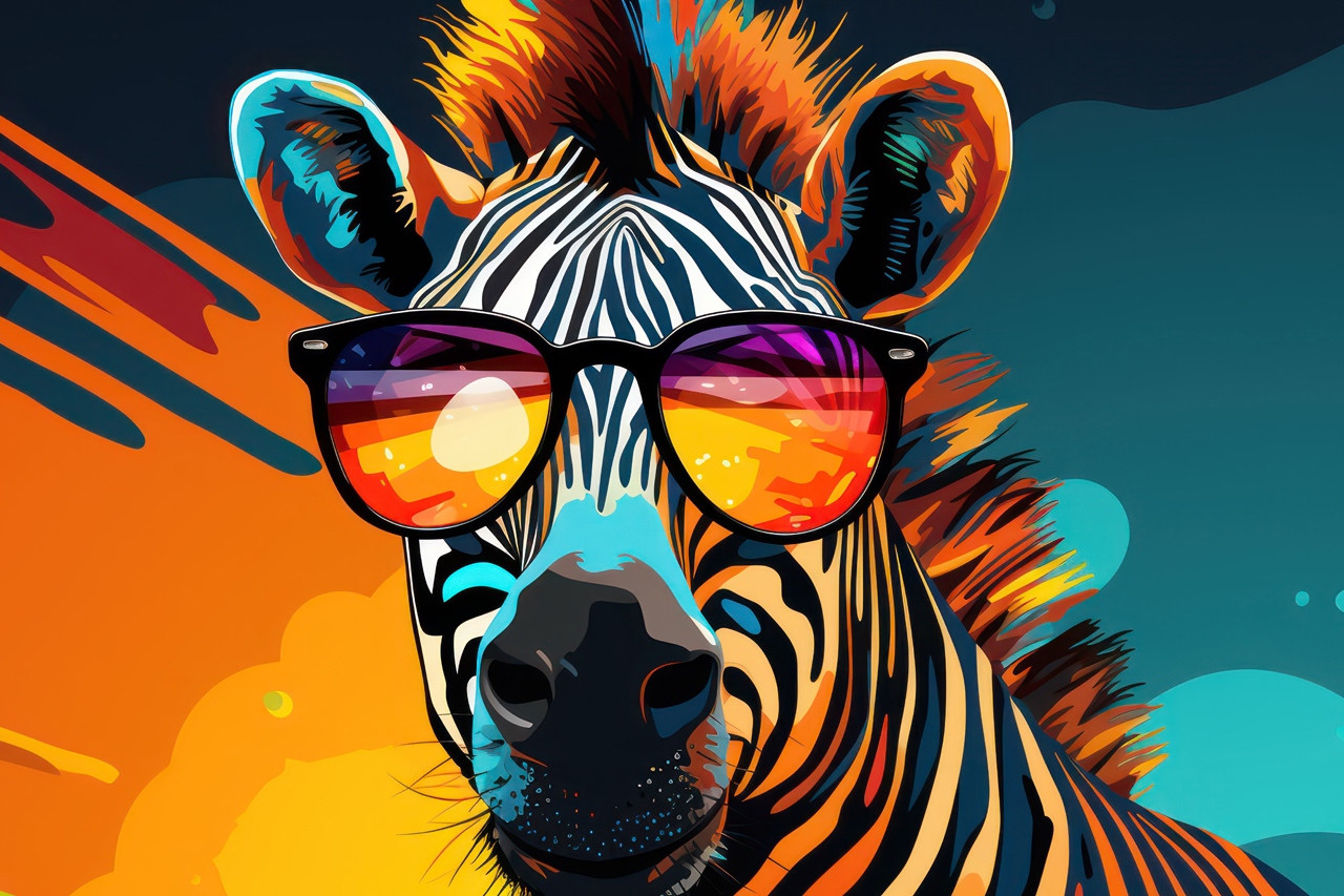 Canvas-Groovy Zebra Stripes-image LAND