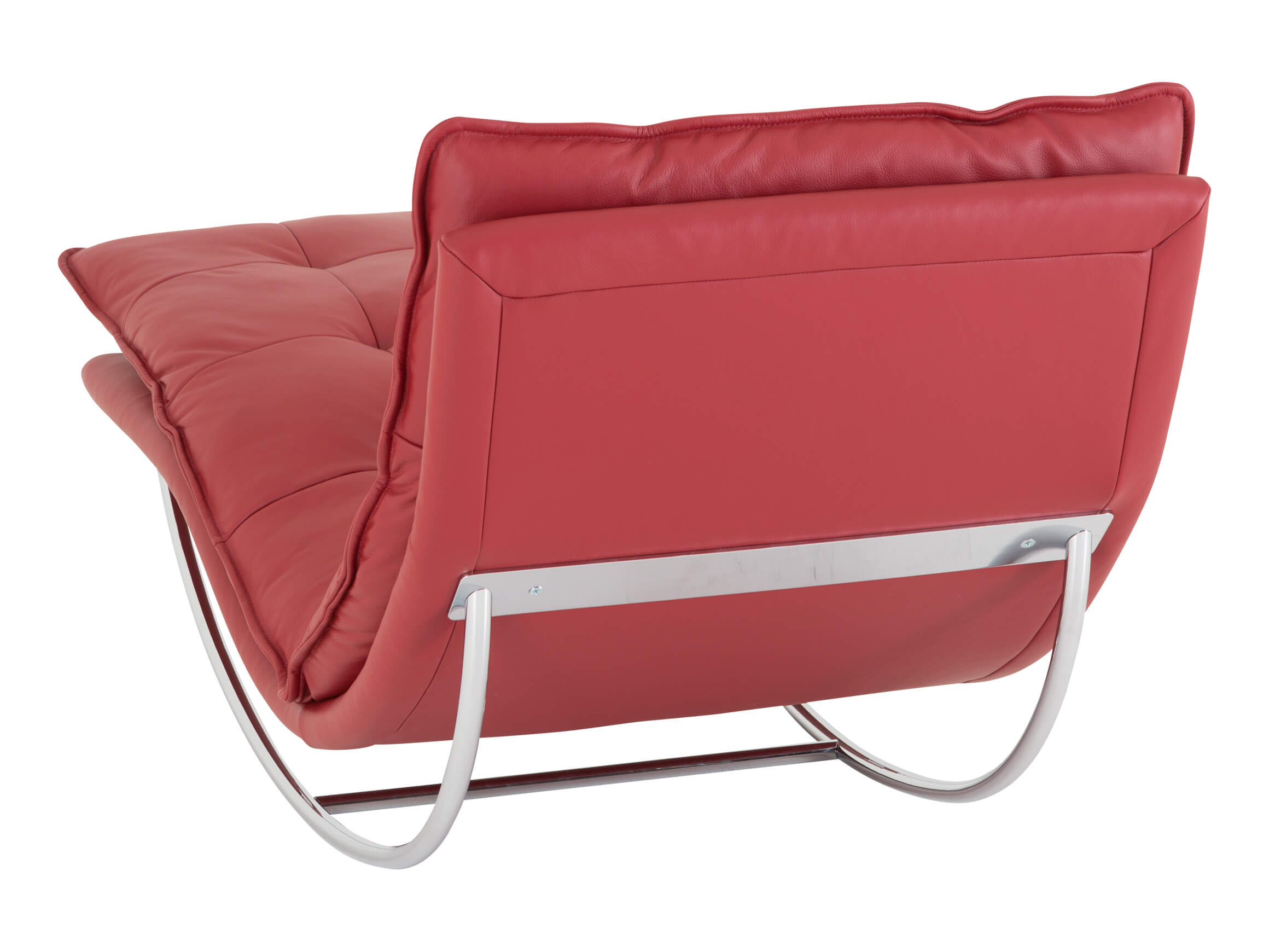 Liege Cartagena, Leder Rot, Waffelkissen-Optik, b 85 cm