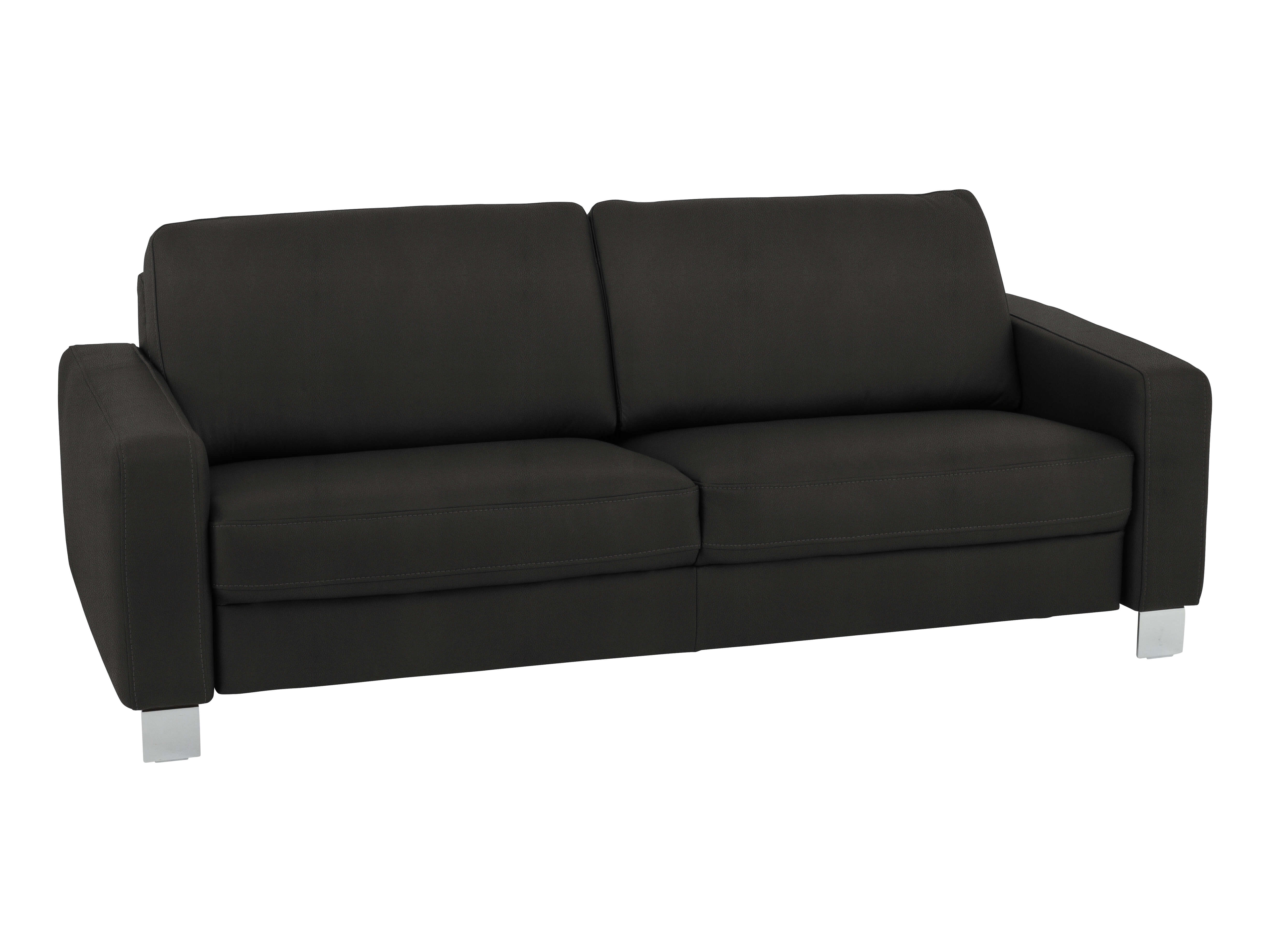 Sofa Shetland Basic B: 214 cm Polipol / Farbe: Anthrazit / Material: Leder Basic