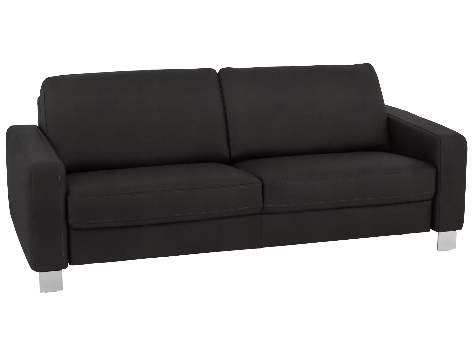 Sofa Shetland Basic B: 214 cm Polipol / Farbe: Anthrazit / Material: Leder Basic