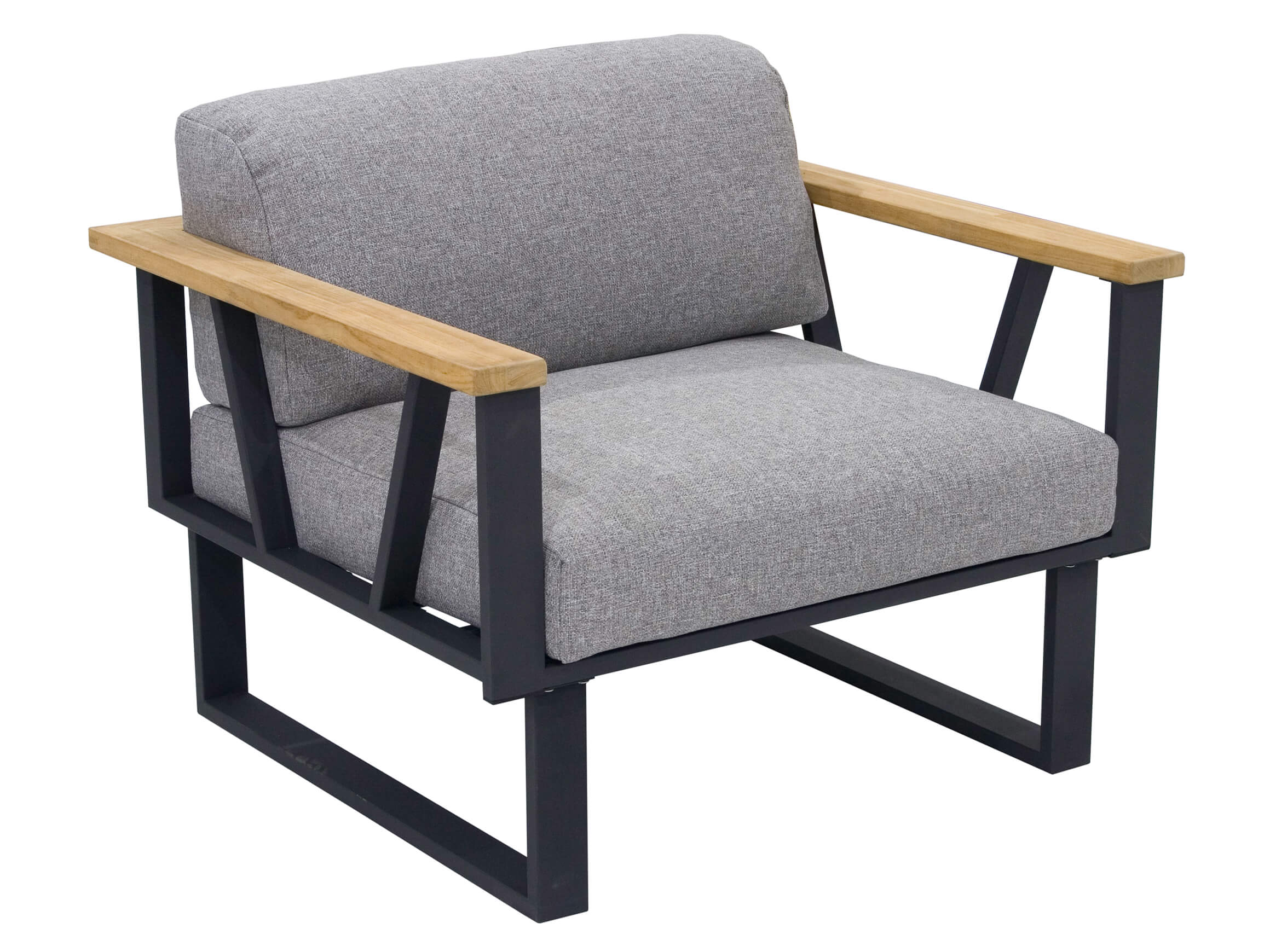 Gartensessel Belvedere Blaser und Trösch / Farbe: Grau Teak / Bezugsmaterial: Batyline