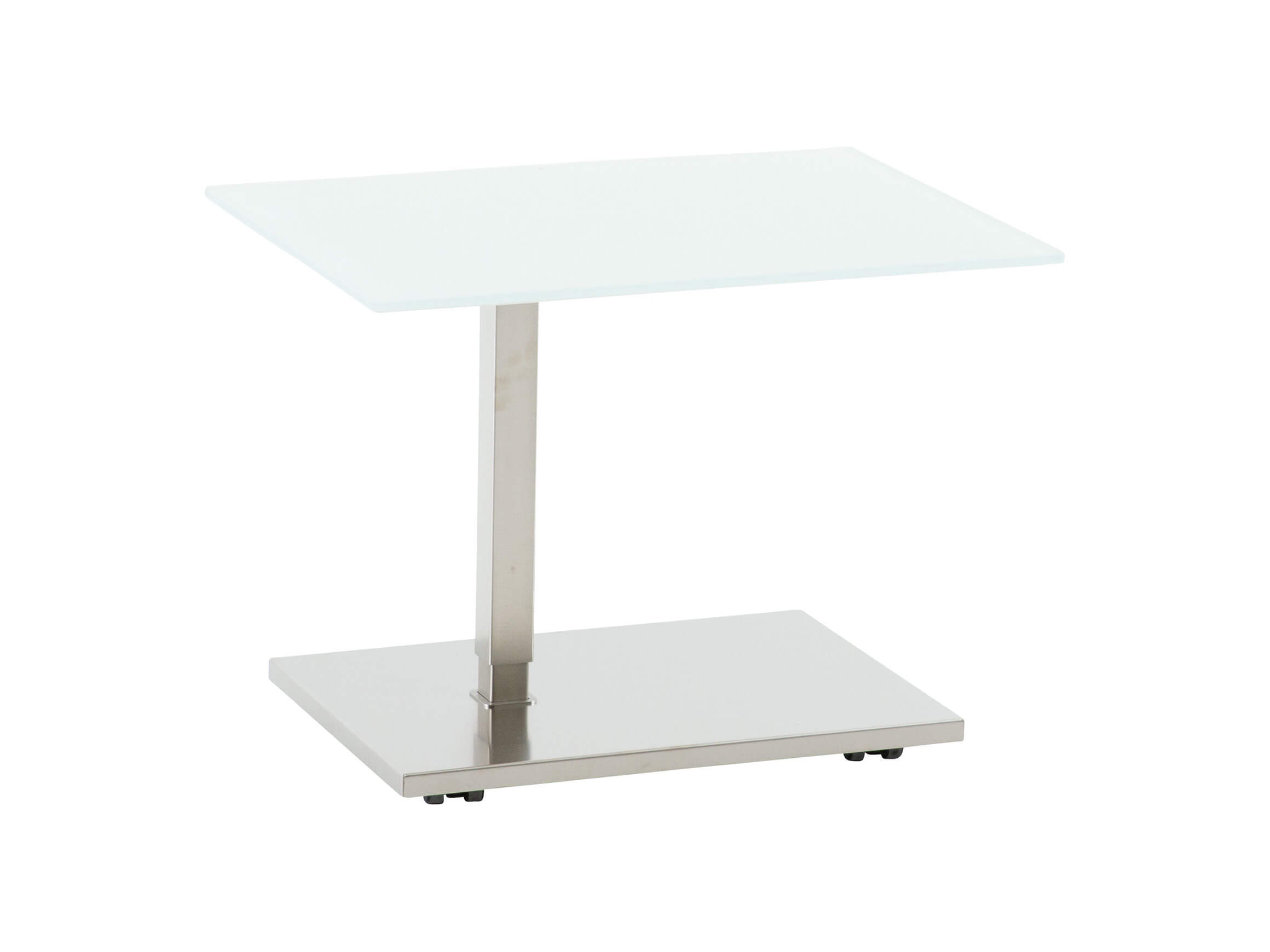 Beistelltisch Kolo, Optiwhite Glasplatte Reinweiss,