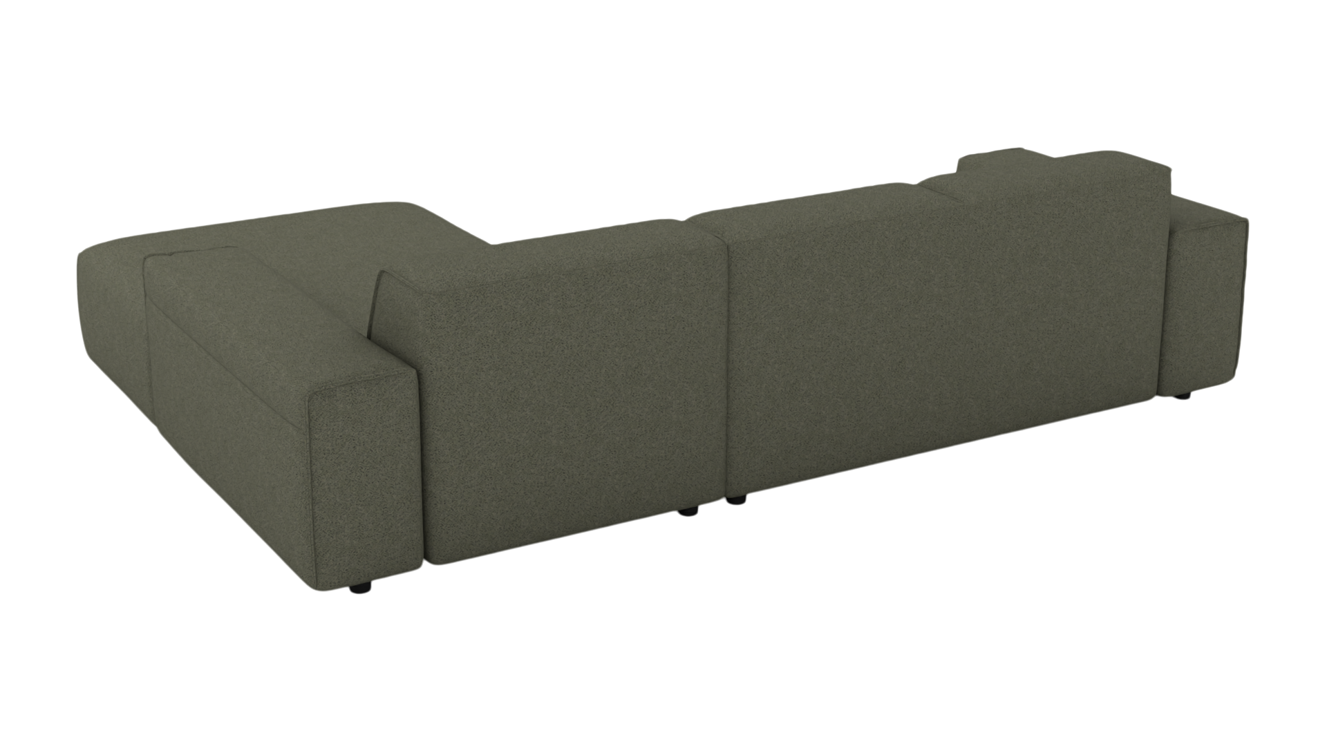 Ecksofa #1 Venus rechts - UrbanDesign / Farbe: Moos / Bezugsmaterial: Stoff