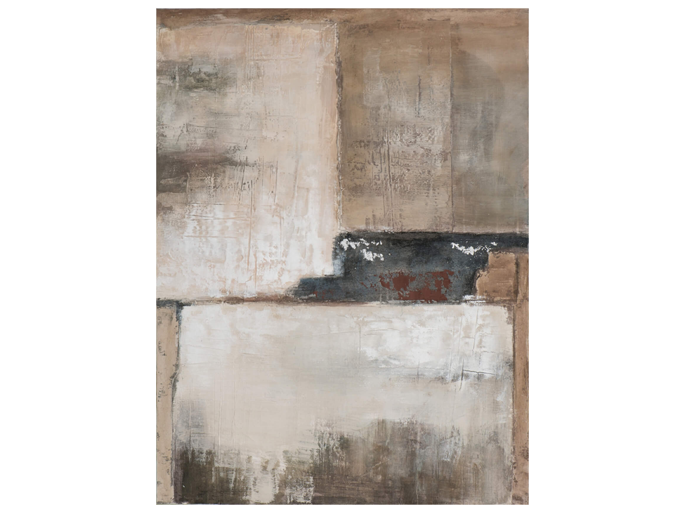 Bild Abstrakte Komposition in Weiss und Beige image LAND