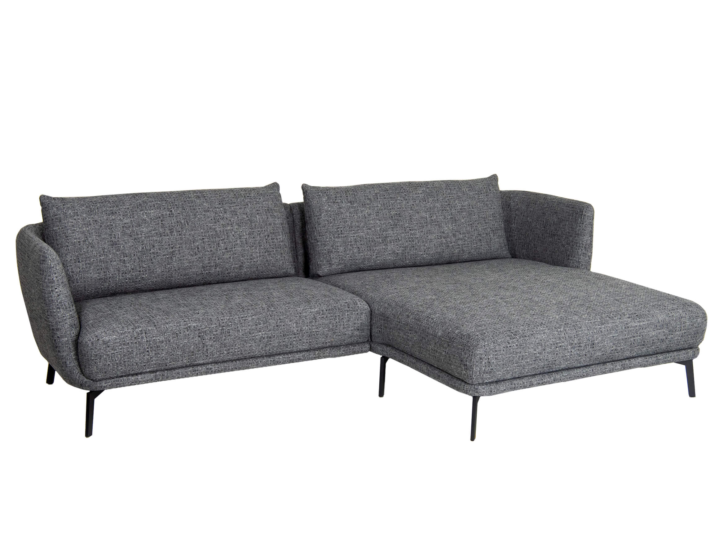 Ecksofa Pearl Candy / Farbe: Anthrazit / Bezugsmaterial: Stoff