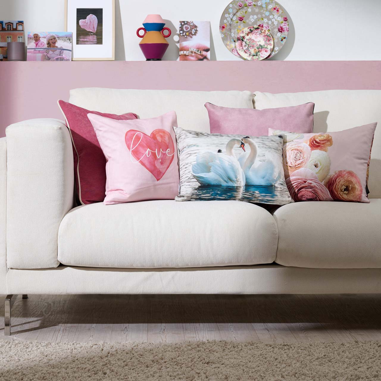 Kissenhülle Ranunkeln Rosa 30x45 cm Apelt / Farbe: