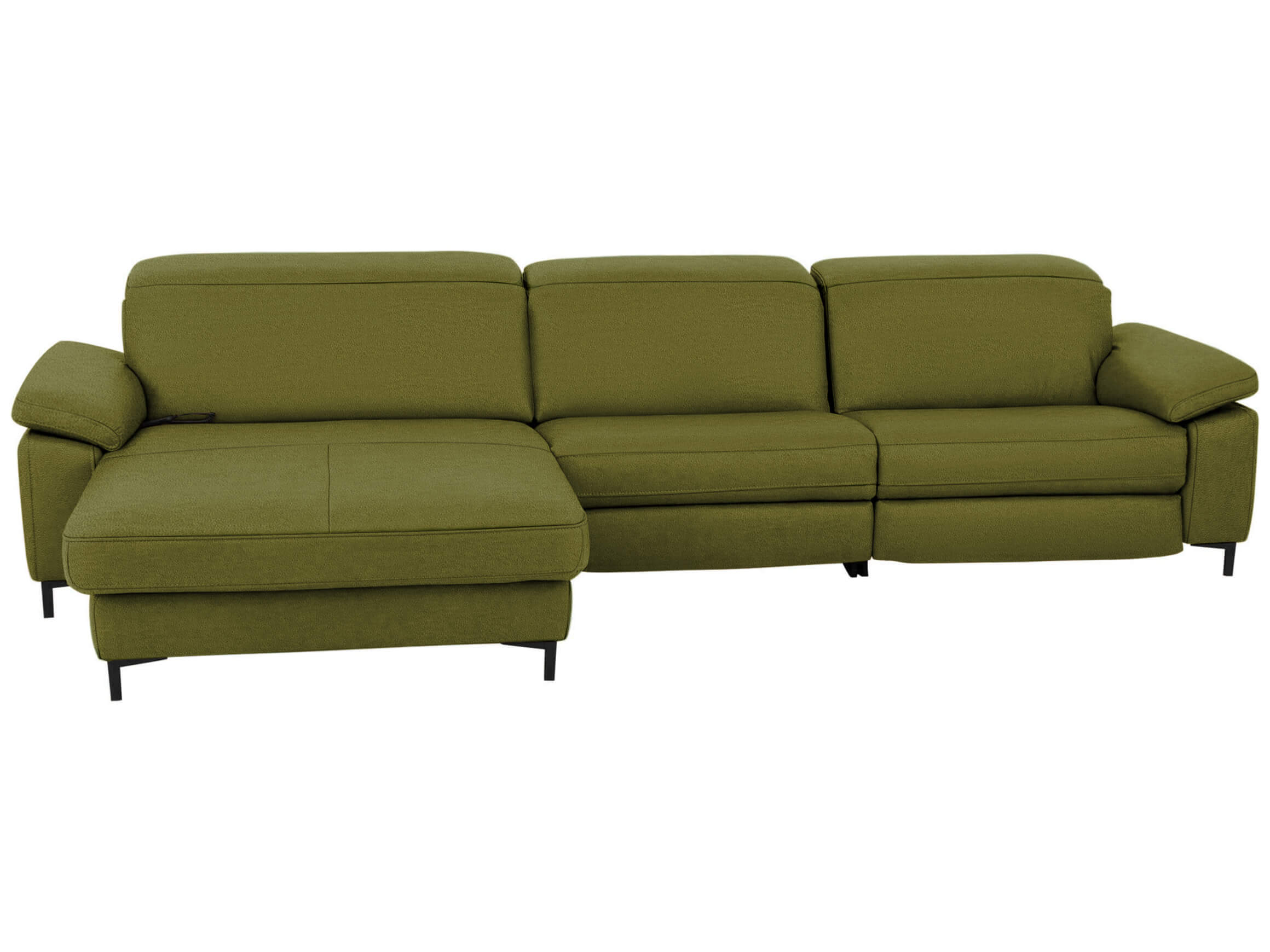 Corner sofa Kriens Basic Polipol / Colour: Silver / Material: Basic fabric