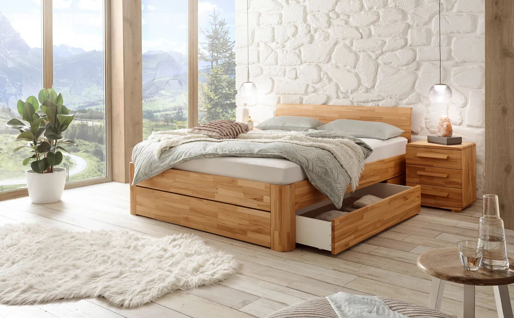 Bett Bellissimo Hasena / Farbe: