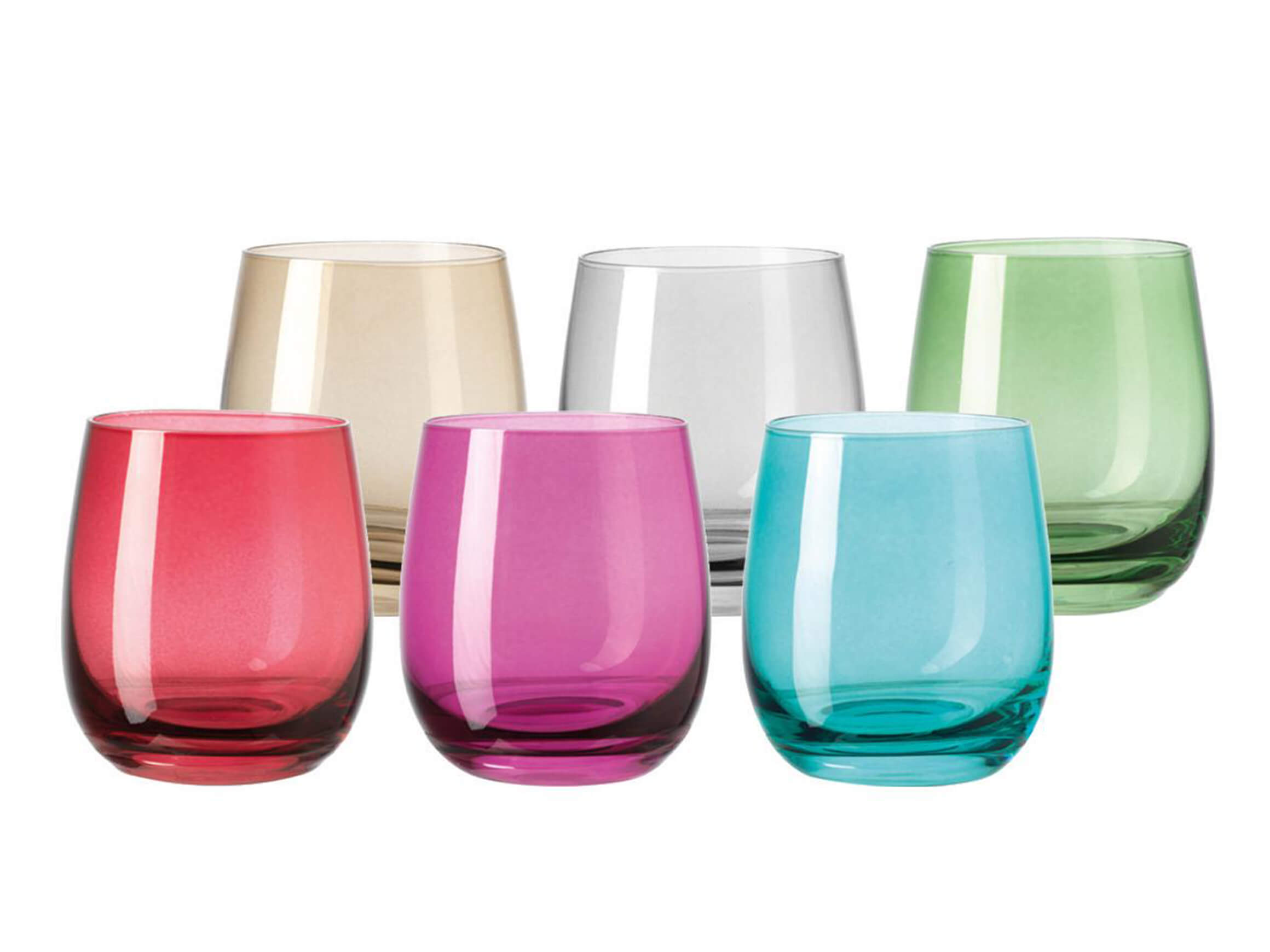 Alltron Trinkglas Sora 3.6 Dl, 6 Stück, Farben Sortiert Rosa | Schubiger Möbel