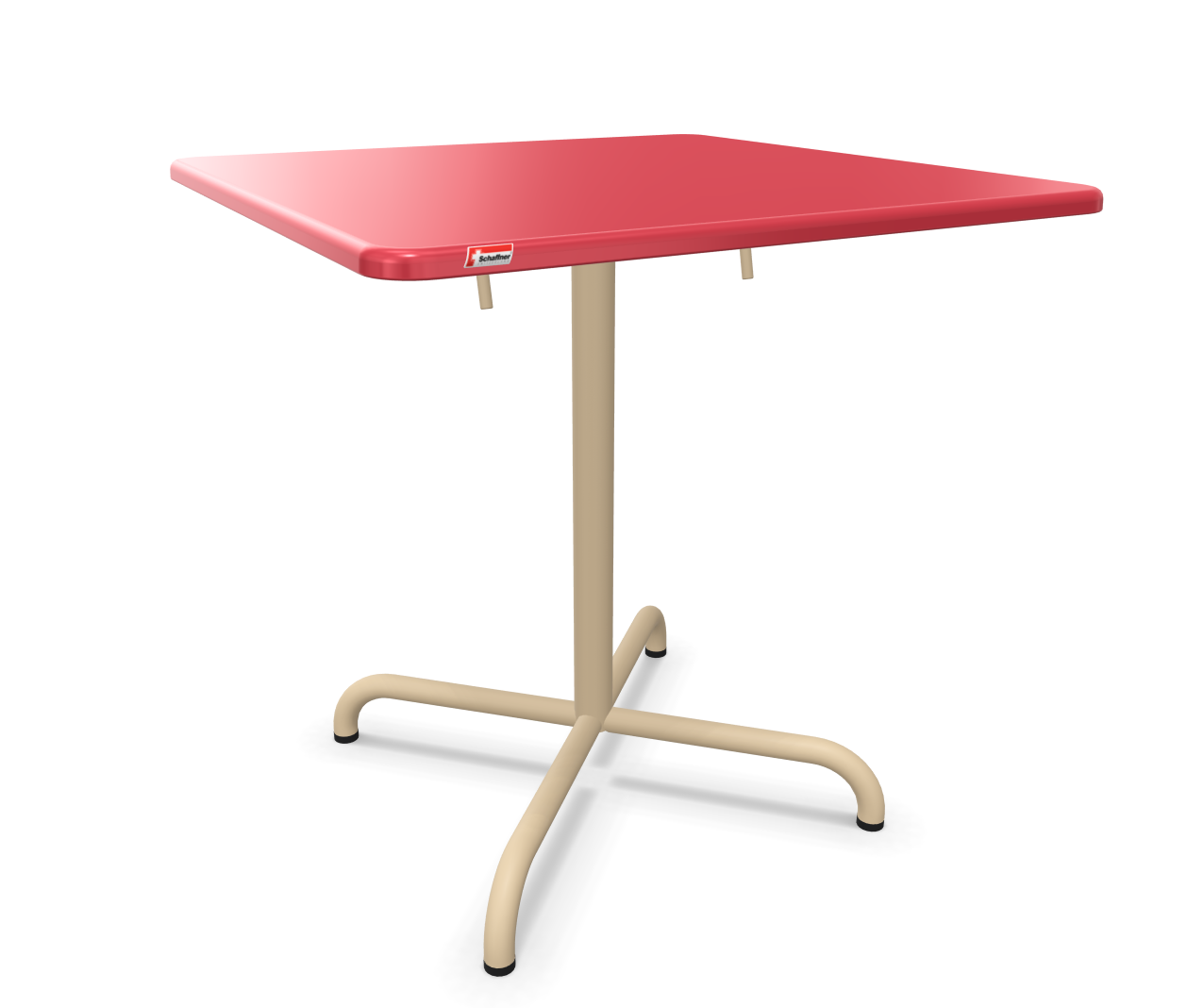 Tisch Davos Quadratisch von Schaffner / Farbe: Ahornrot / Grösse: 70 x 70 cm