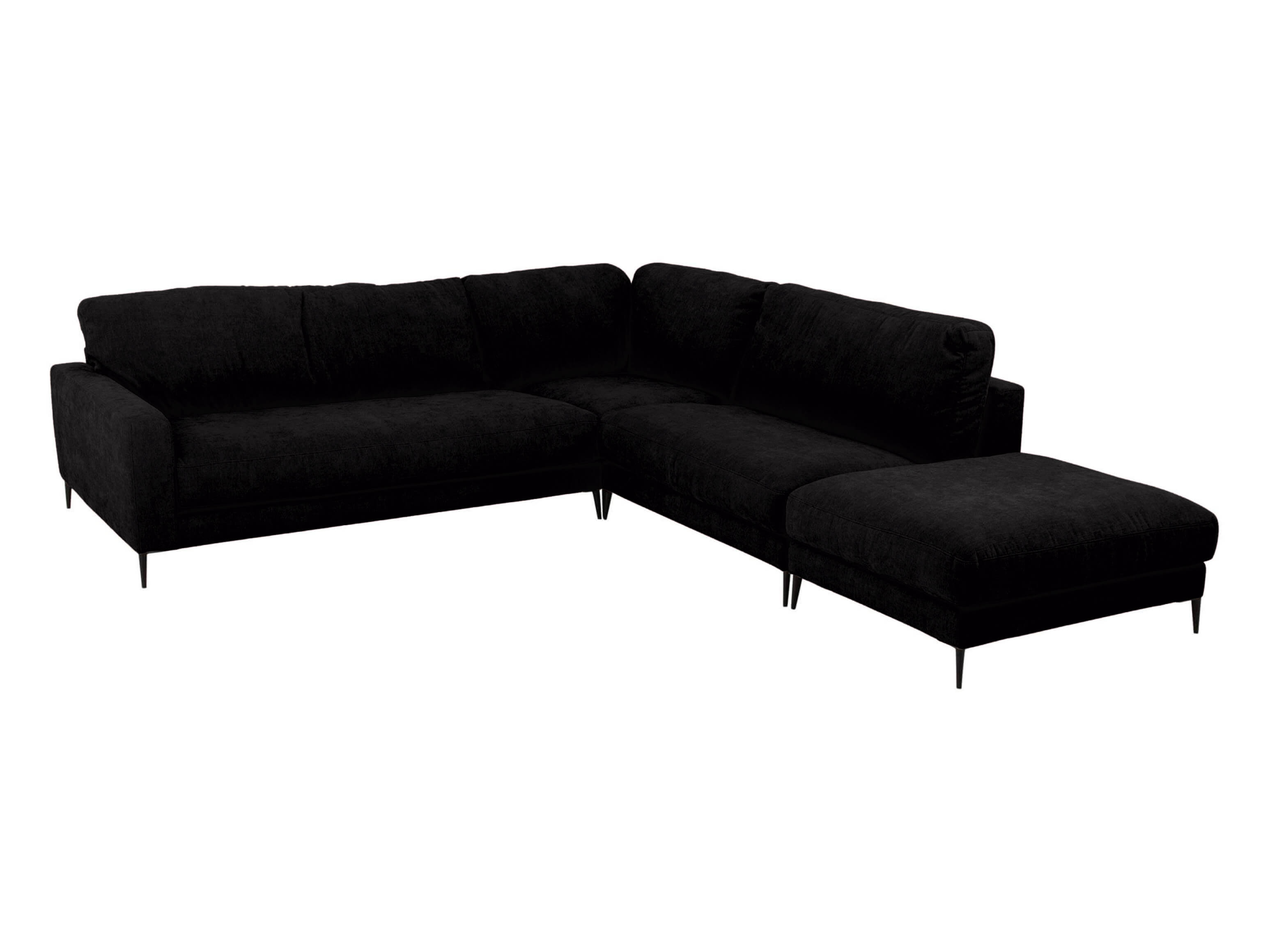 Ecksofa Umberto Basic Candy / Farbe: Schwarz / Material: Leder Basic