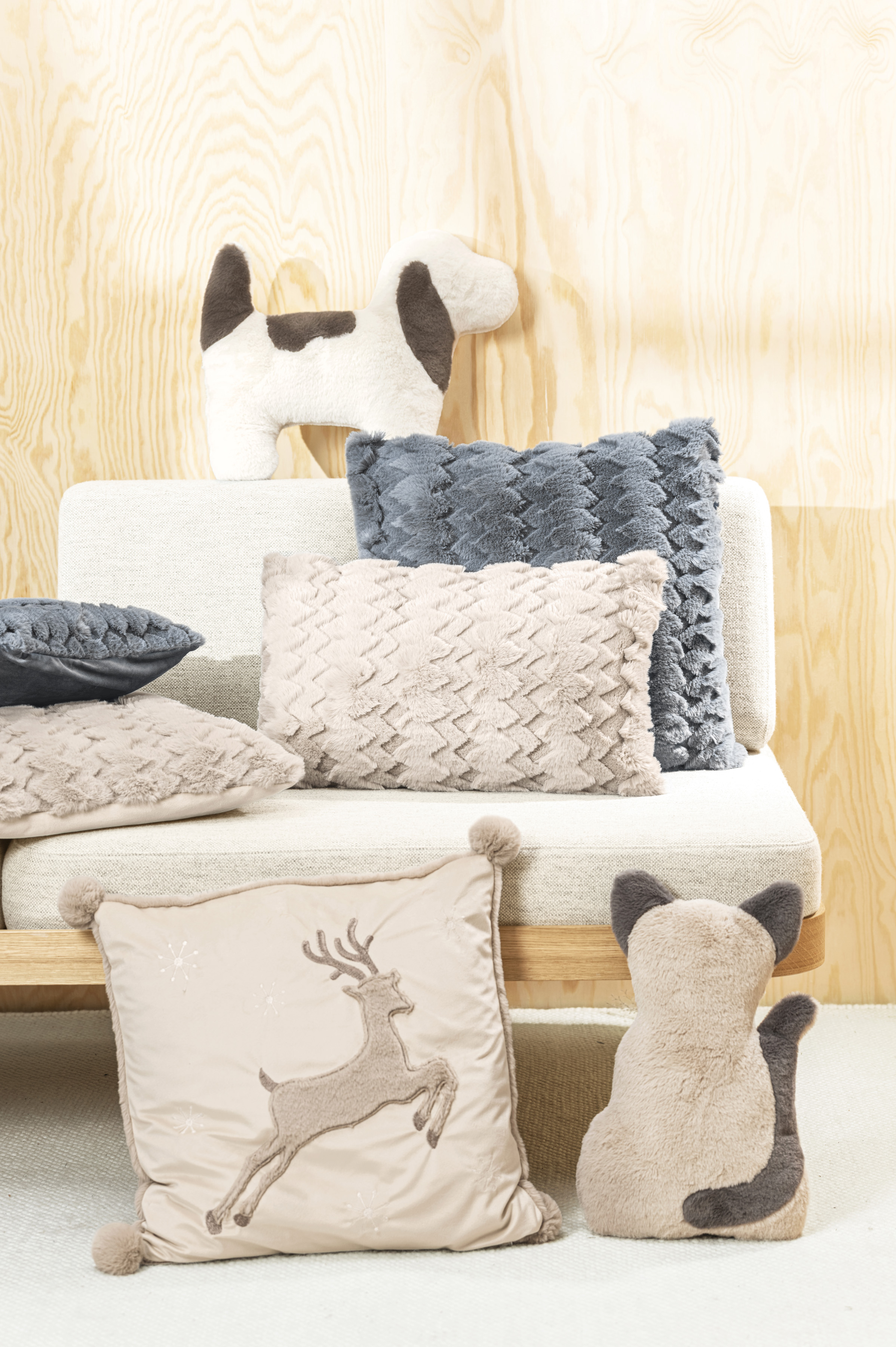 Kissenhülle Plush, Taupe Magma