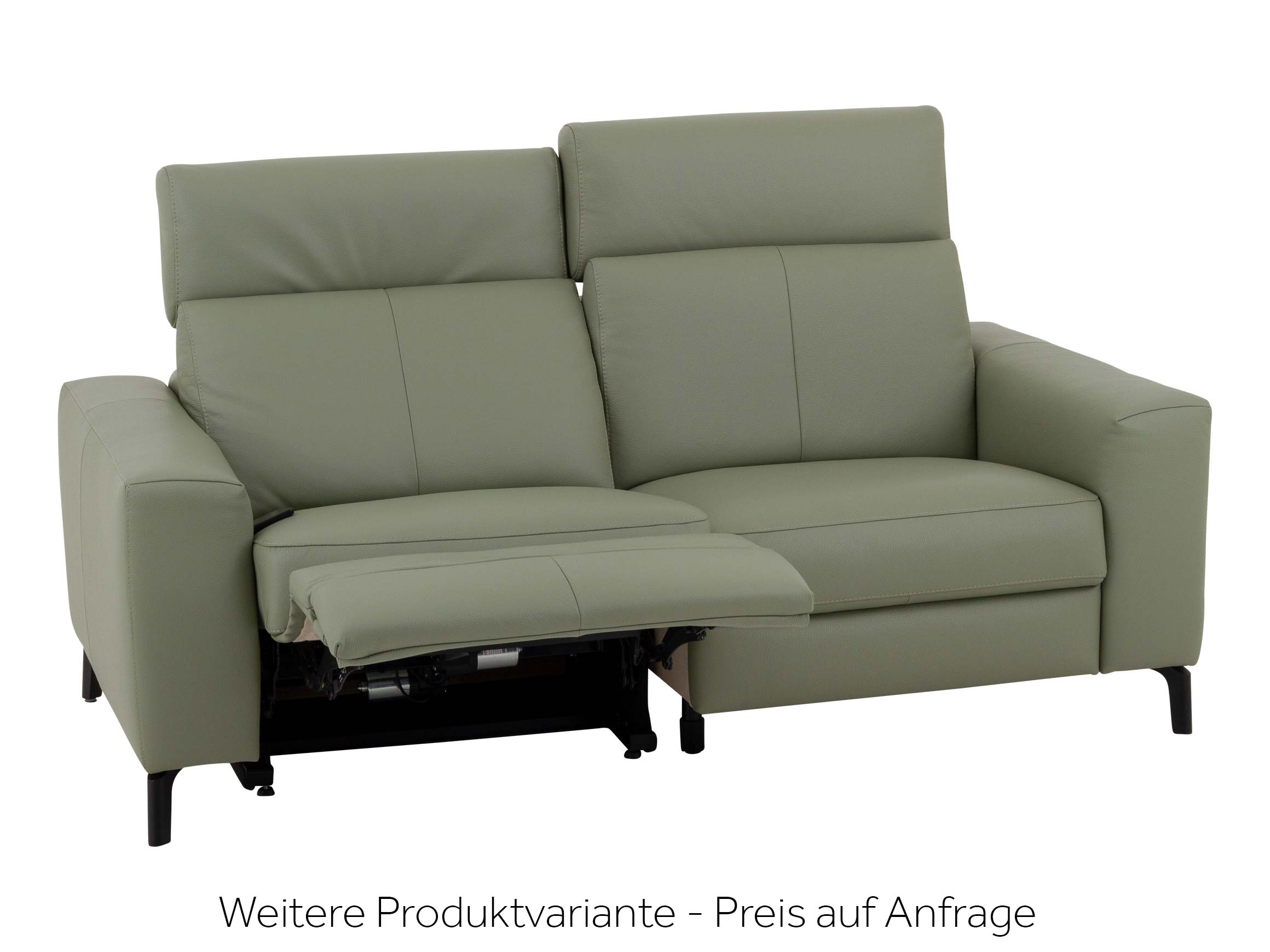 Sofa Caladja B: 190 cm Rom / Farbe: Sage / Bezugsmaterial: Leder