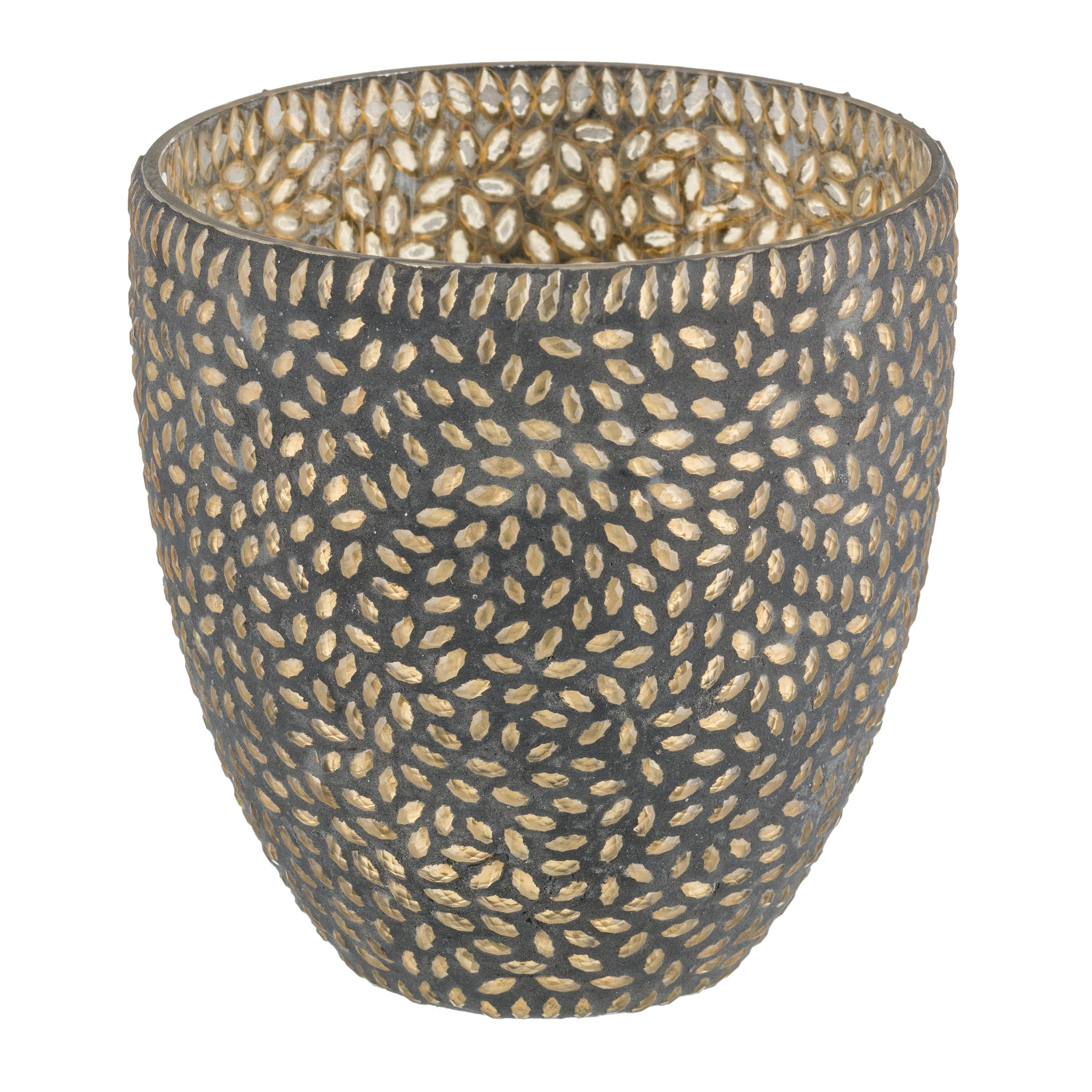 Windlicht Black Nights, Mosaik, Schwarz B: 10 cm Gasper / Farbe: