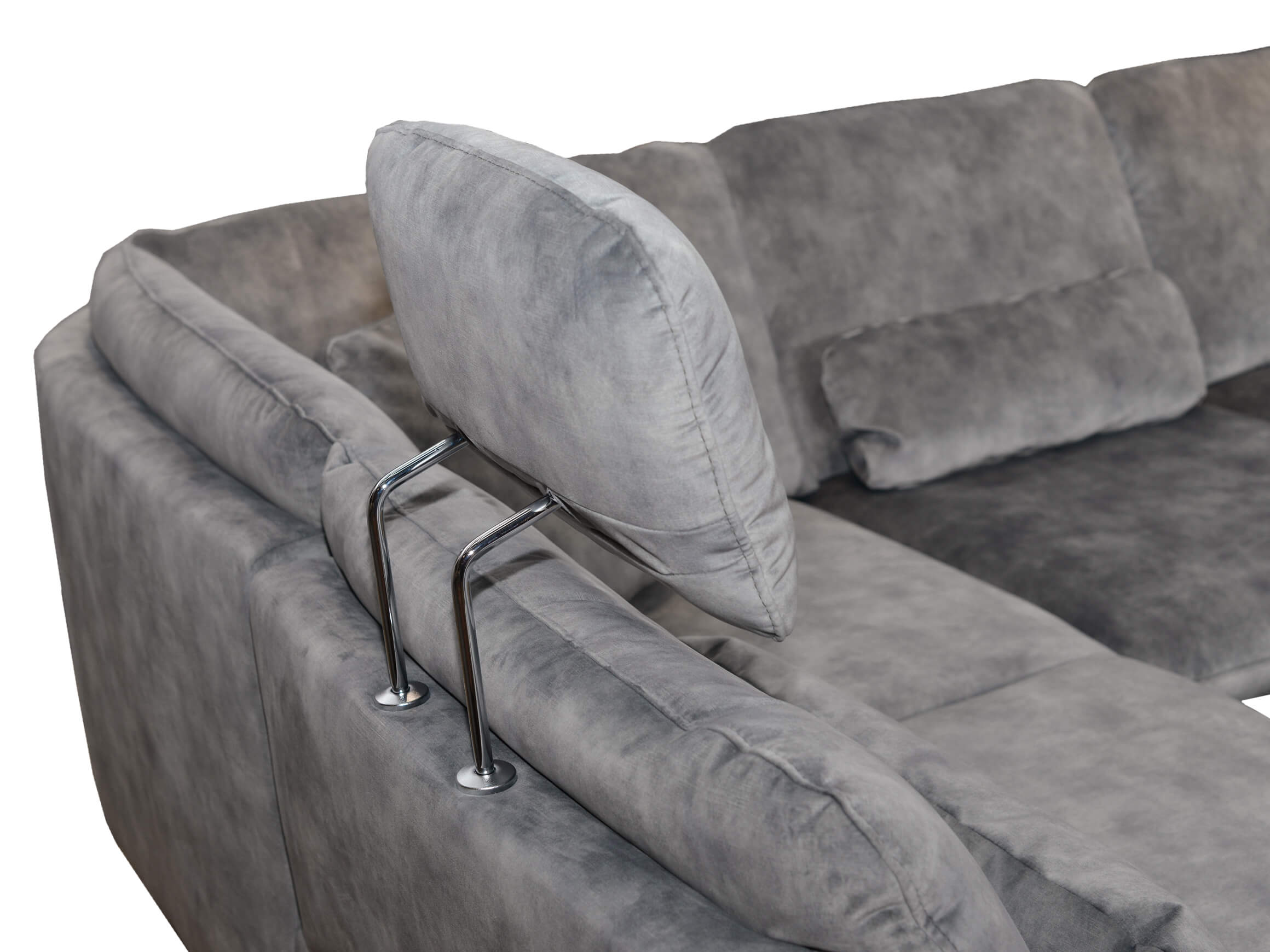 Ecksofa Miles Polipol / Farbe: Salbei / Bezugsmaterial: Stoff