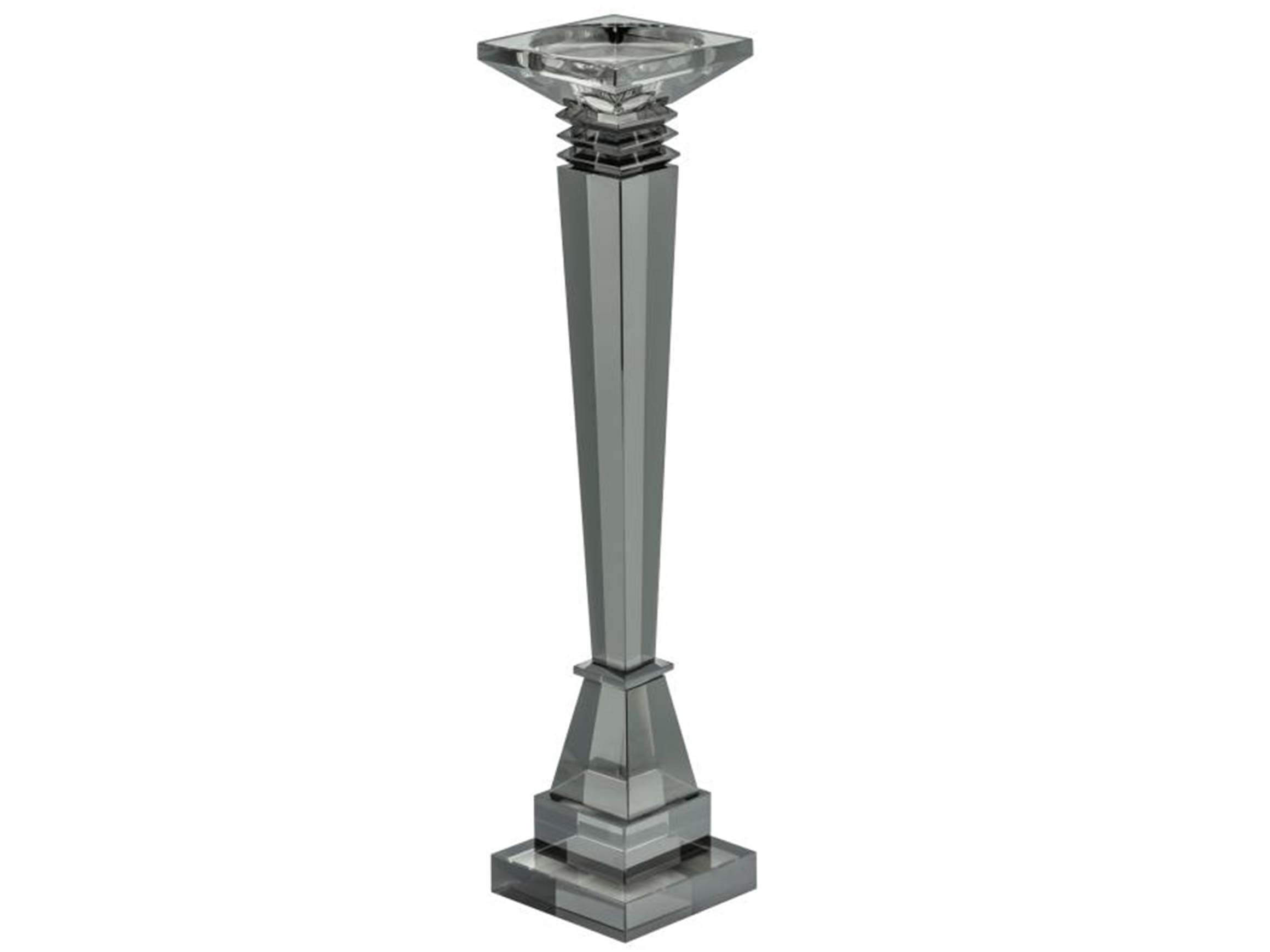 Abhika Kerzenständer Kristallglas Gold H: 40 cm  | Schubiger Möbel