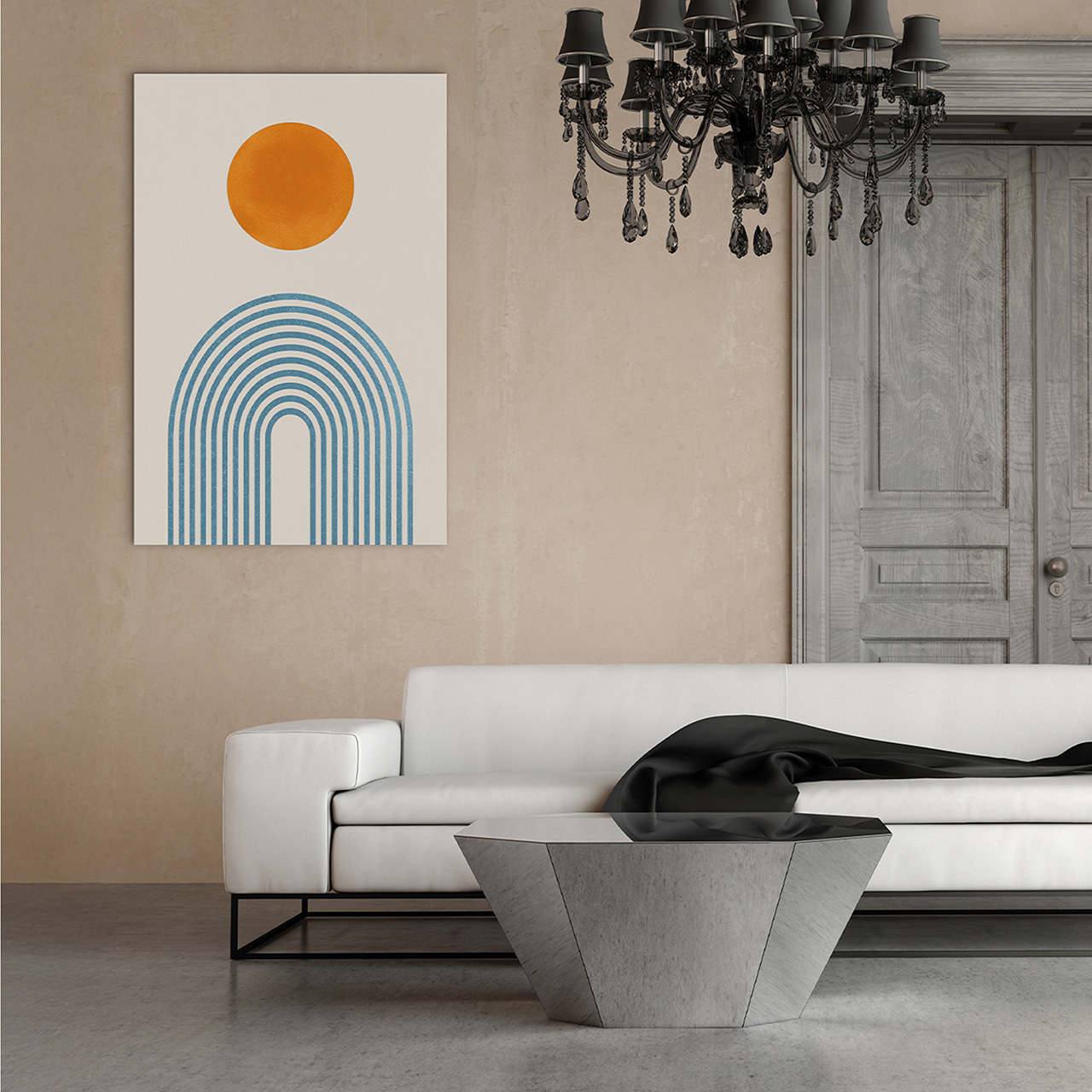 Canvas-Orange Dot-image LAND