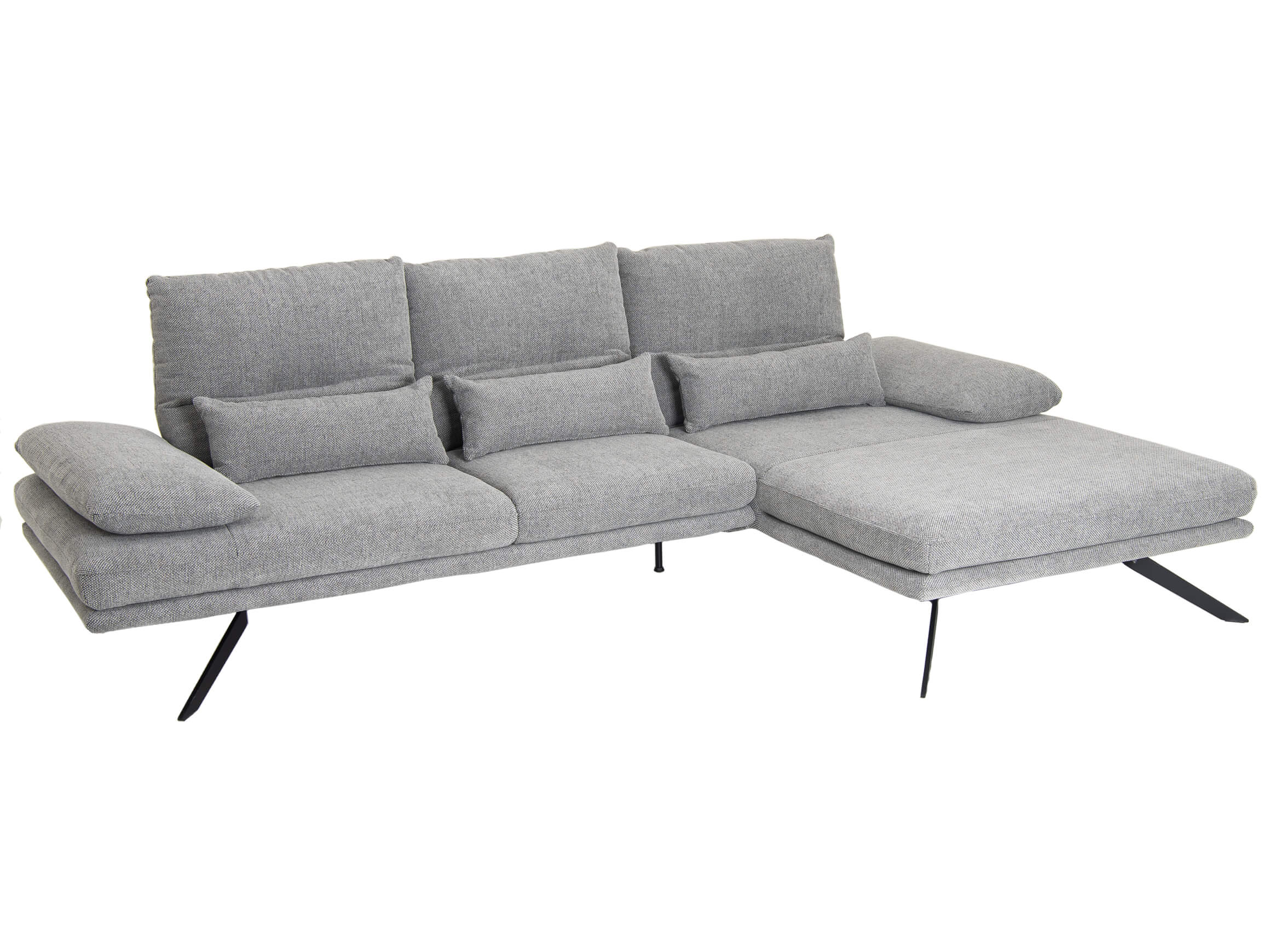 Ecksofa Finnley DFM / Farbe: Light Grey / Bezugsmaterial: Stoff