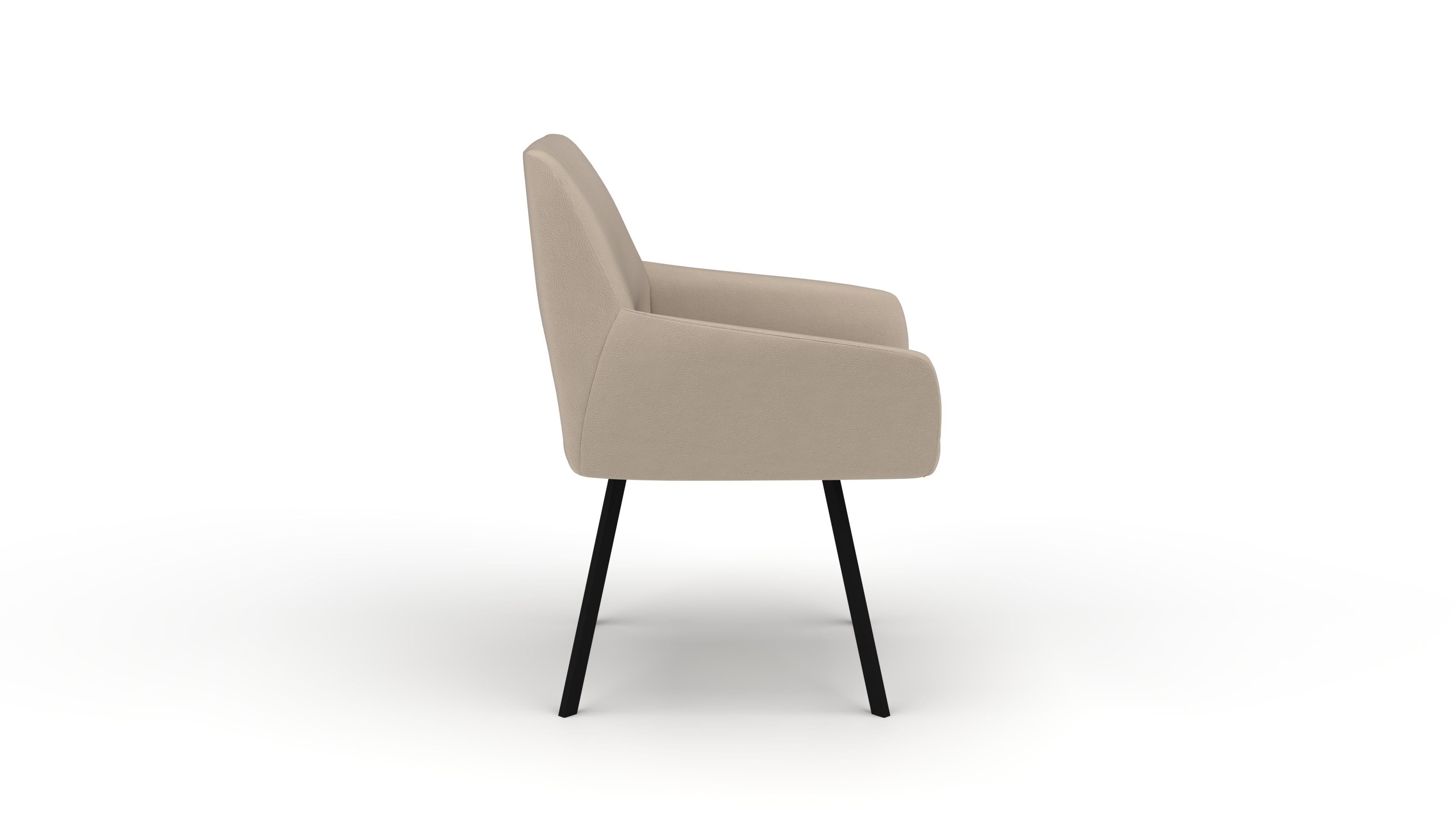 Stuhl Vega - von UrbanDesign | Drehfunktion, Fuss schwarz, Stoff Cream