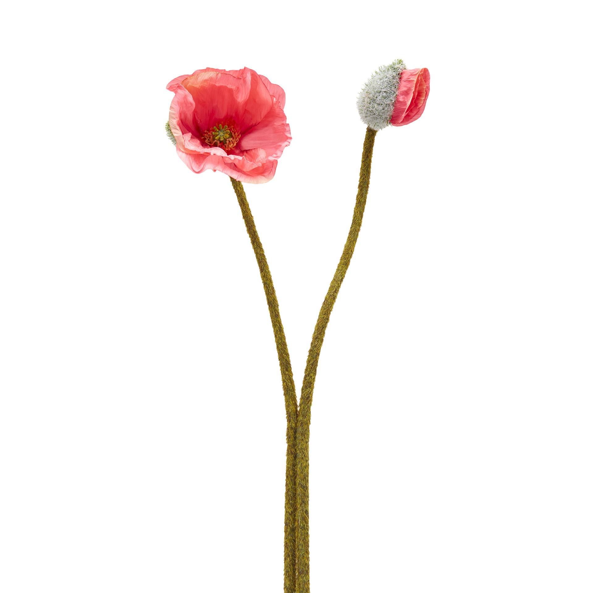 Kunstblume Mohn Pink H: 70 cm Edg