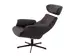 Relaxer Time Out, Leder Schwarz, Kreuzfuss Schwarz, Eames Chair
