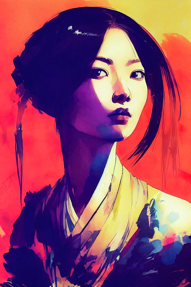 Acrylglasbild-Asia Girl-image LAND
