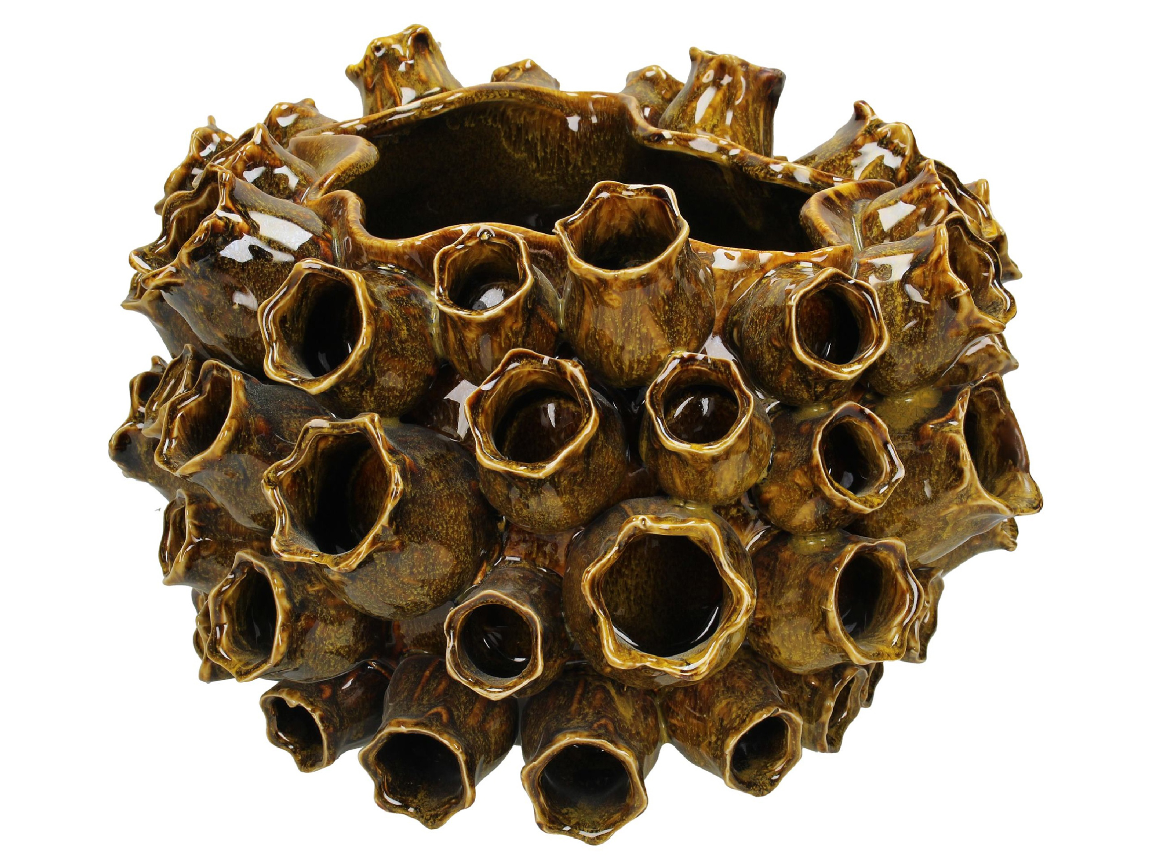 Vase Keramik Senfgelb B: 36 cm Kersten