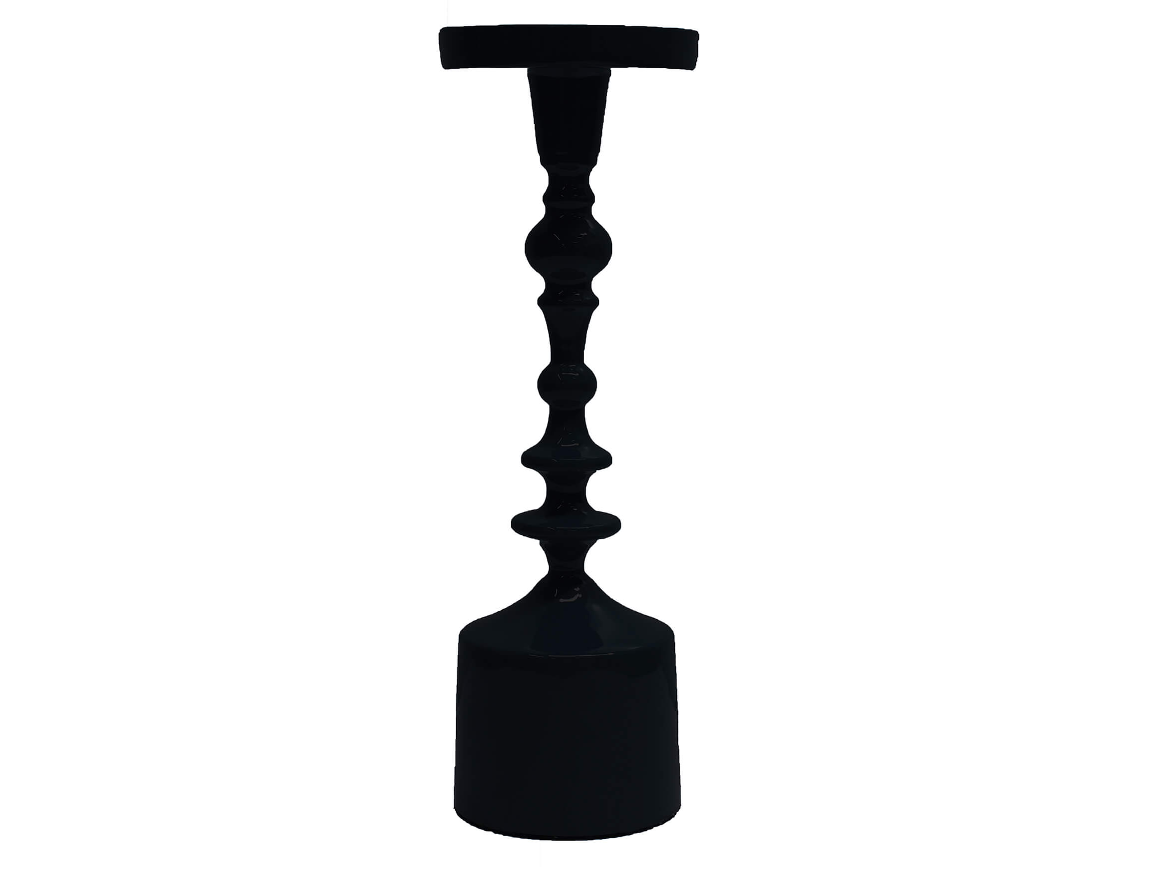 Candlestick Metal Black H: 33 cm Decofinder / Colour: