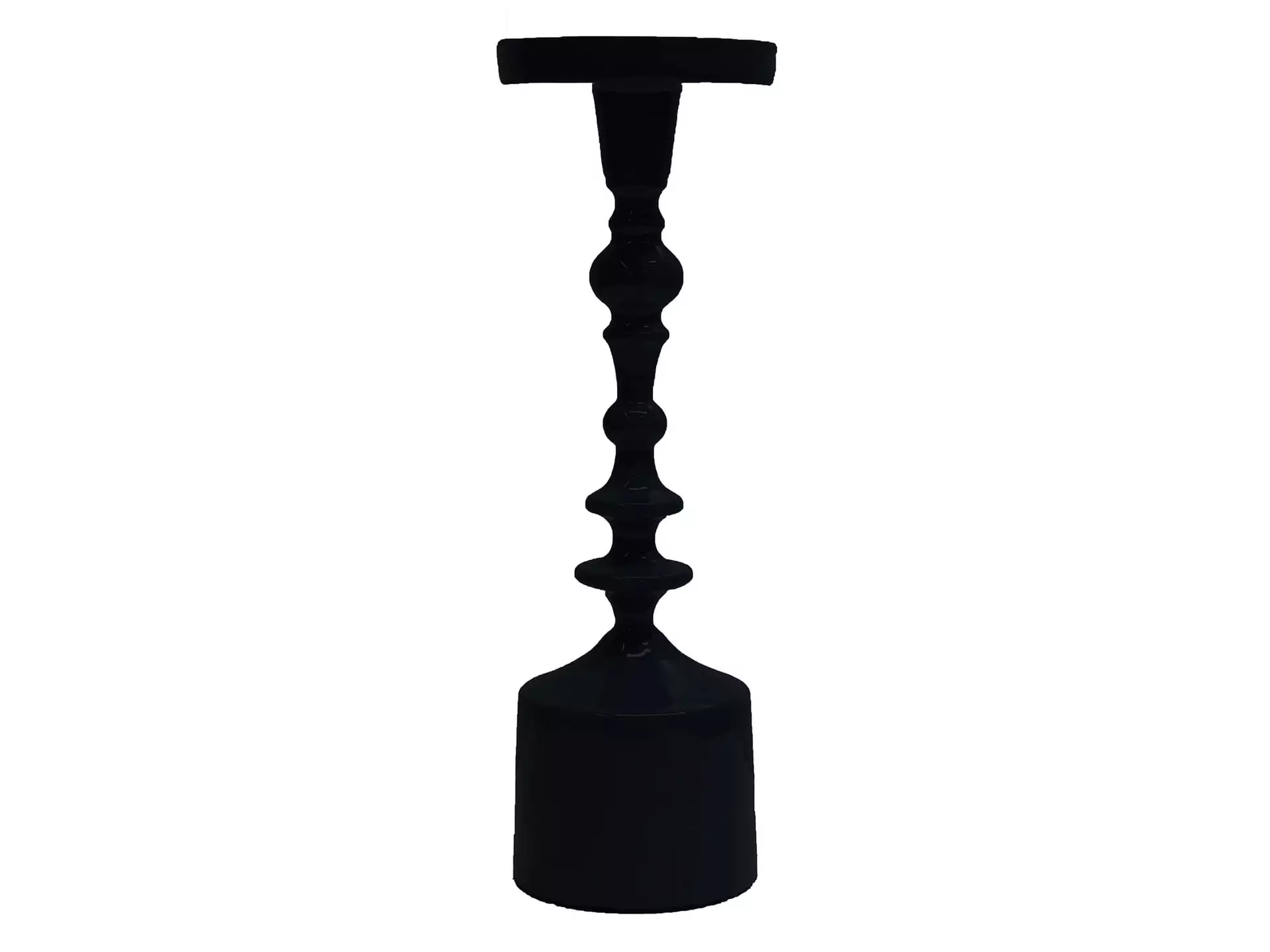 Kerzenständer Metall Schwarz H: 33 cm Decofinder / Farbe: