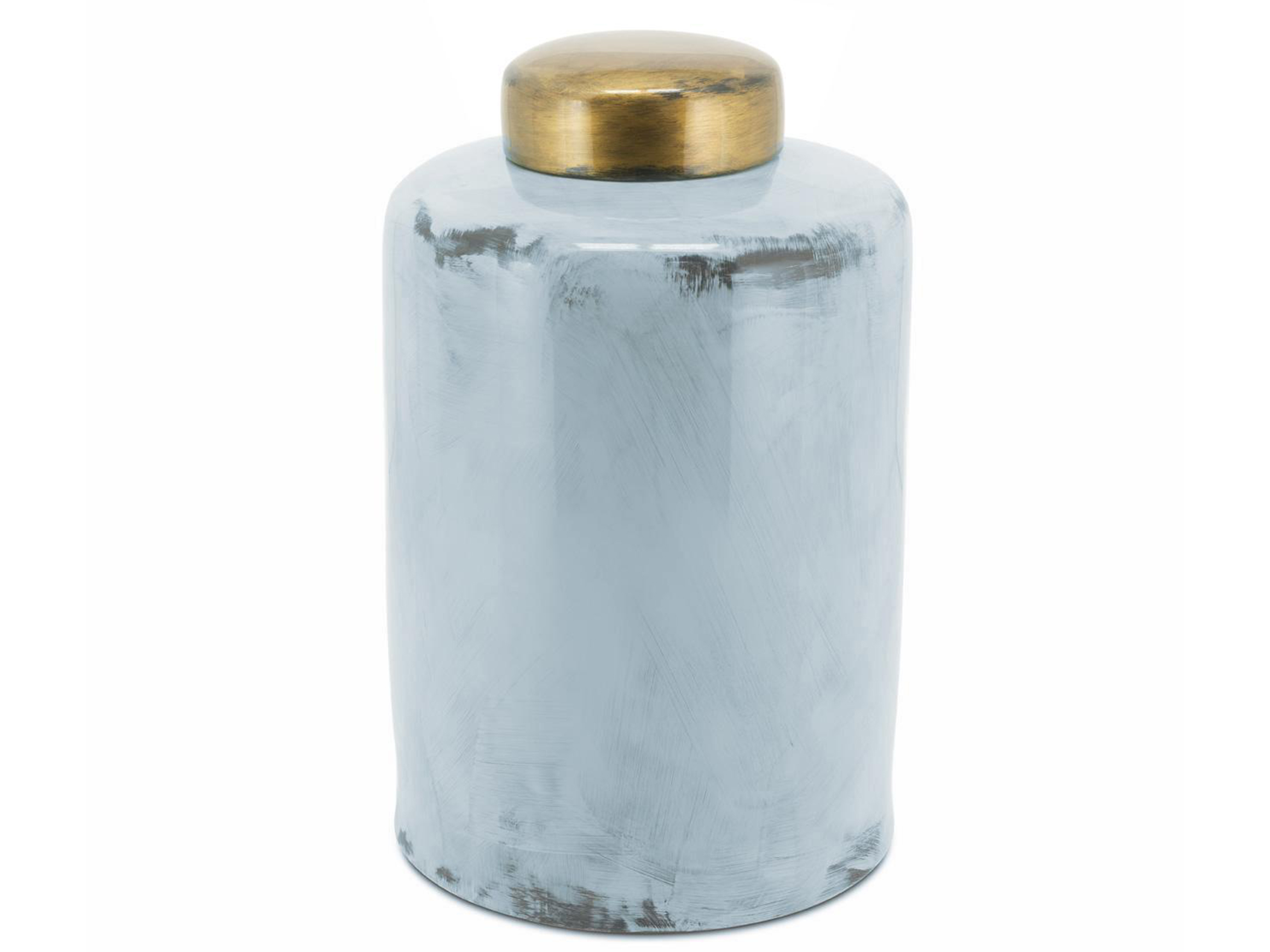 Gefäss Antik Optik mit Gold Deckel H: 41 cm Abhika