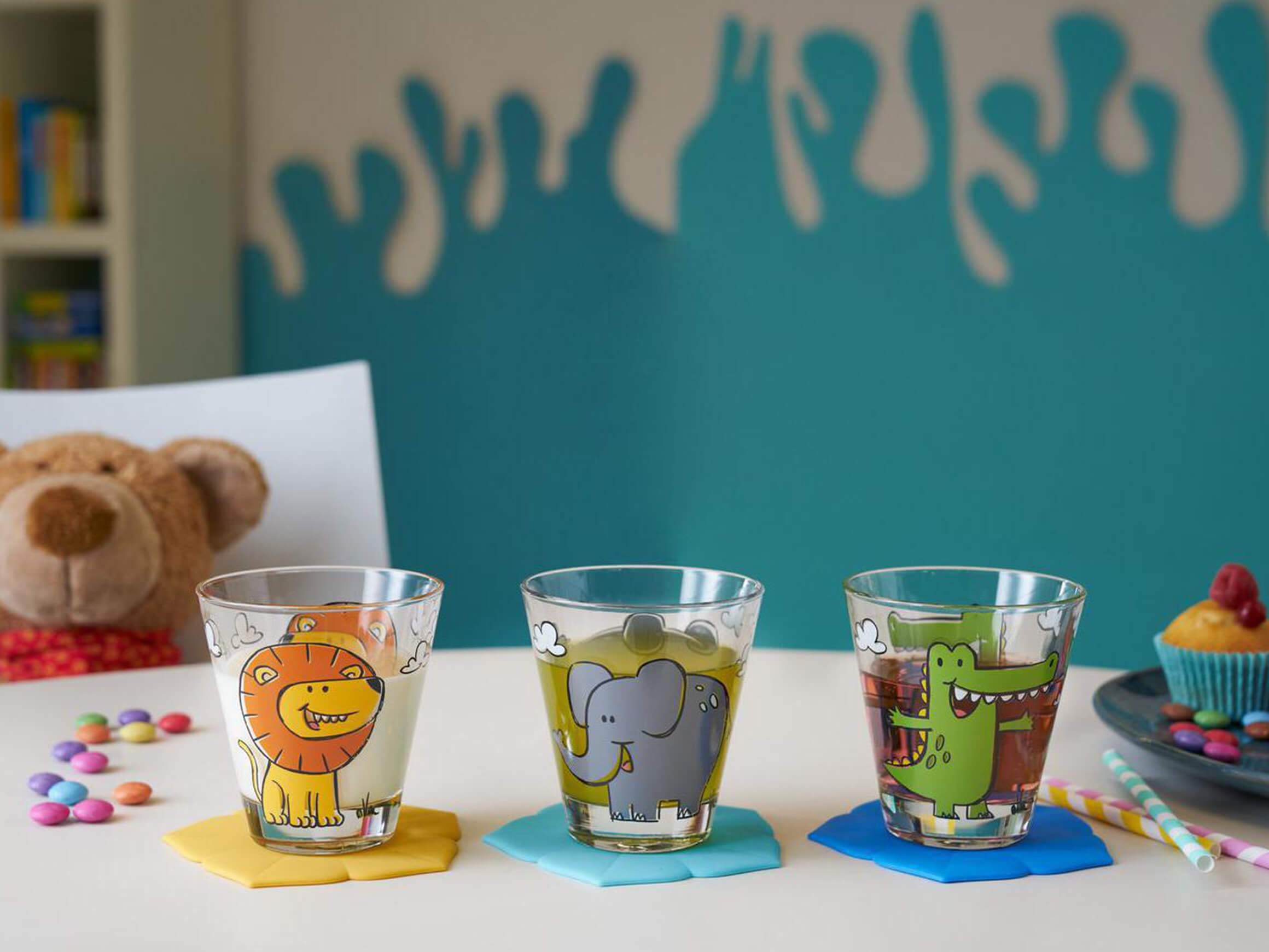 Leonardo Trinkglas Für Kinder Bambini Tiermotiv 215 Ml, 6 Stück