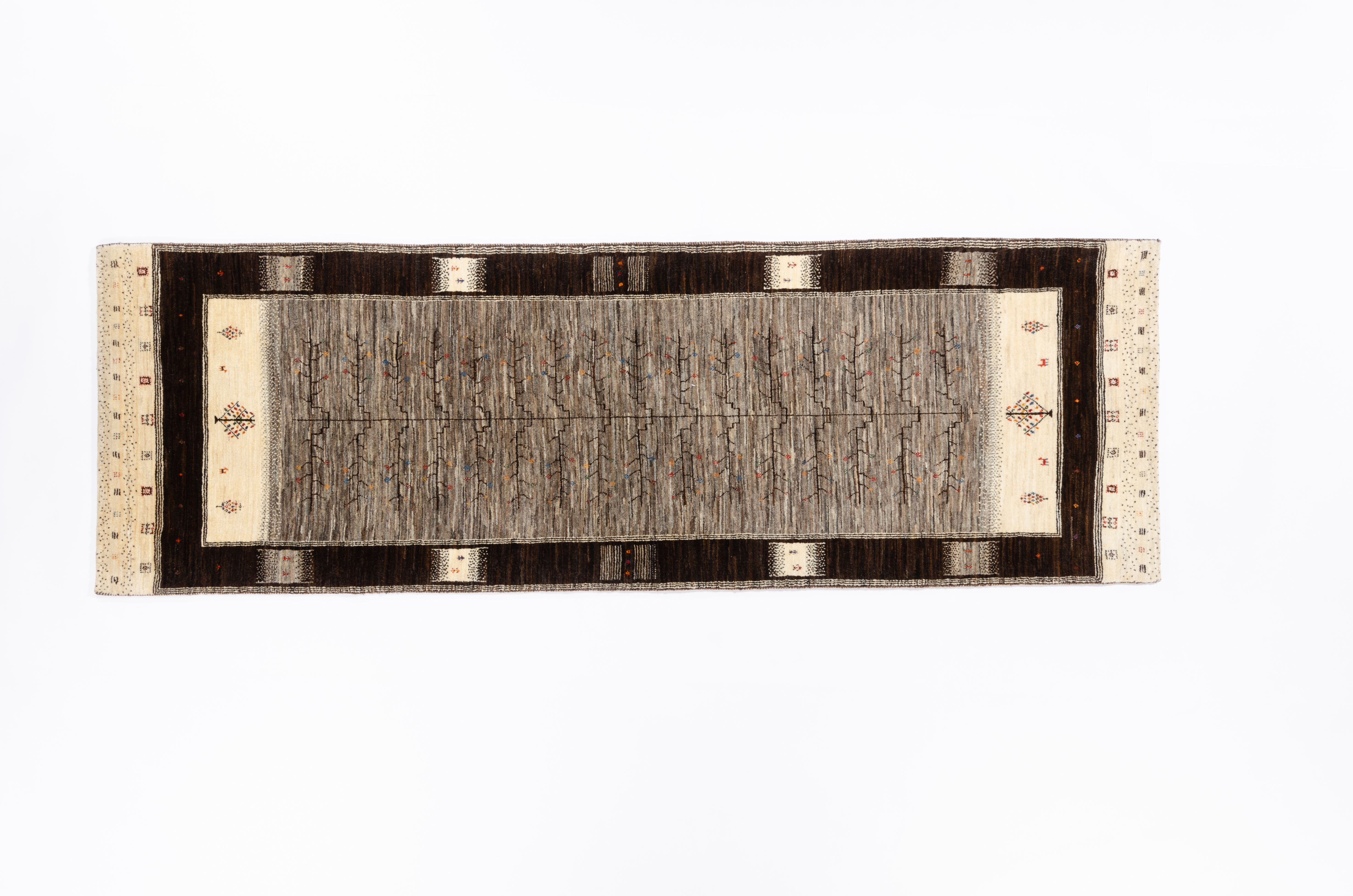 Nomadenteppich Lori Fein Negra/ Farbe: Grau / Masse (BxT) :96x294 cm