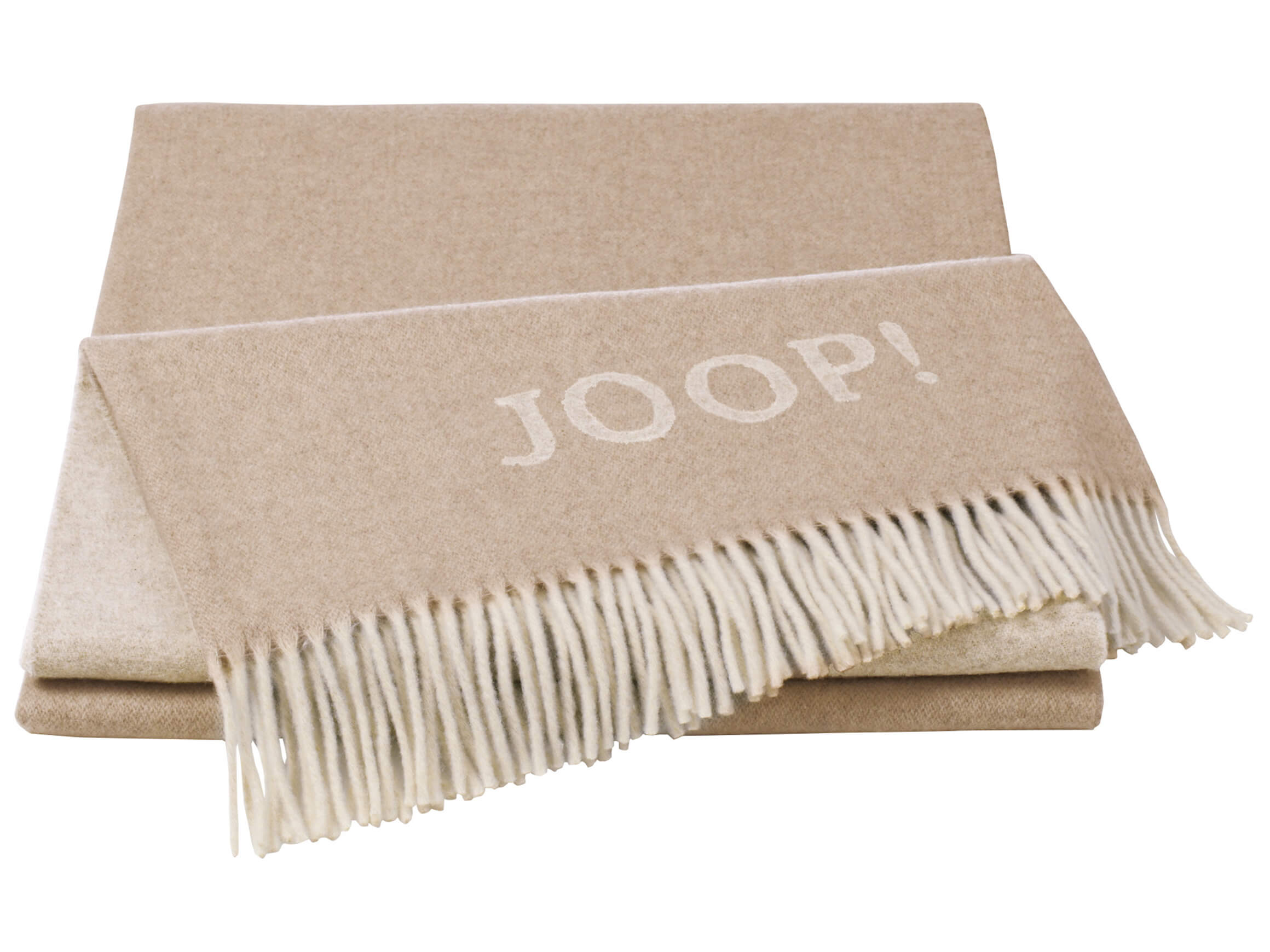 Plaid Fine Doubleface Creme-Natur 130x180 cm Biederlack / Farbe: Creme Natur