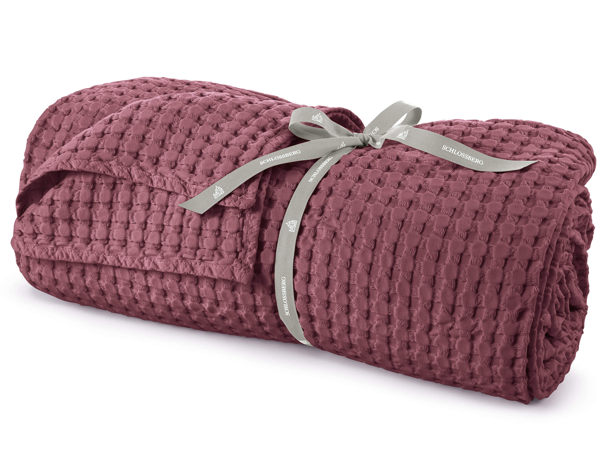 Plaid Stay, Burgundy 180x250 cm Schlossberg Textil AG