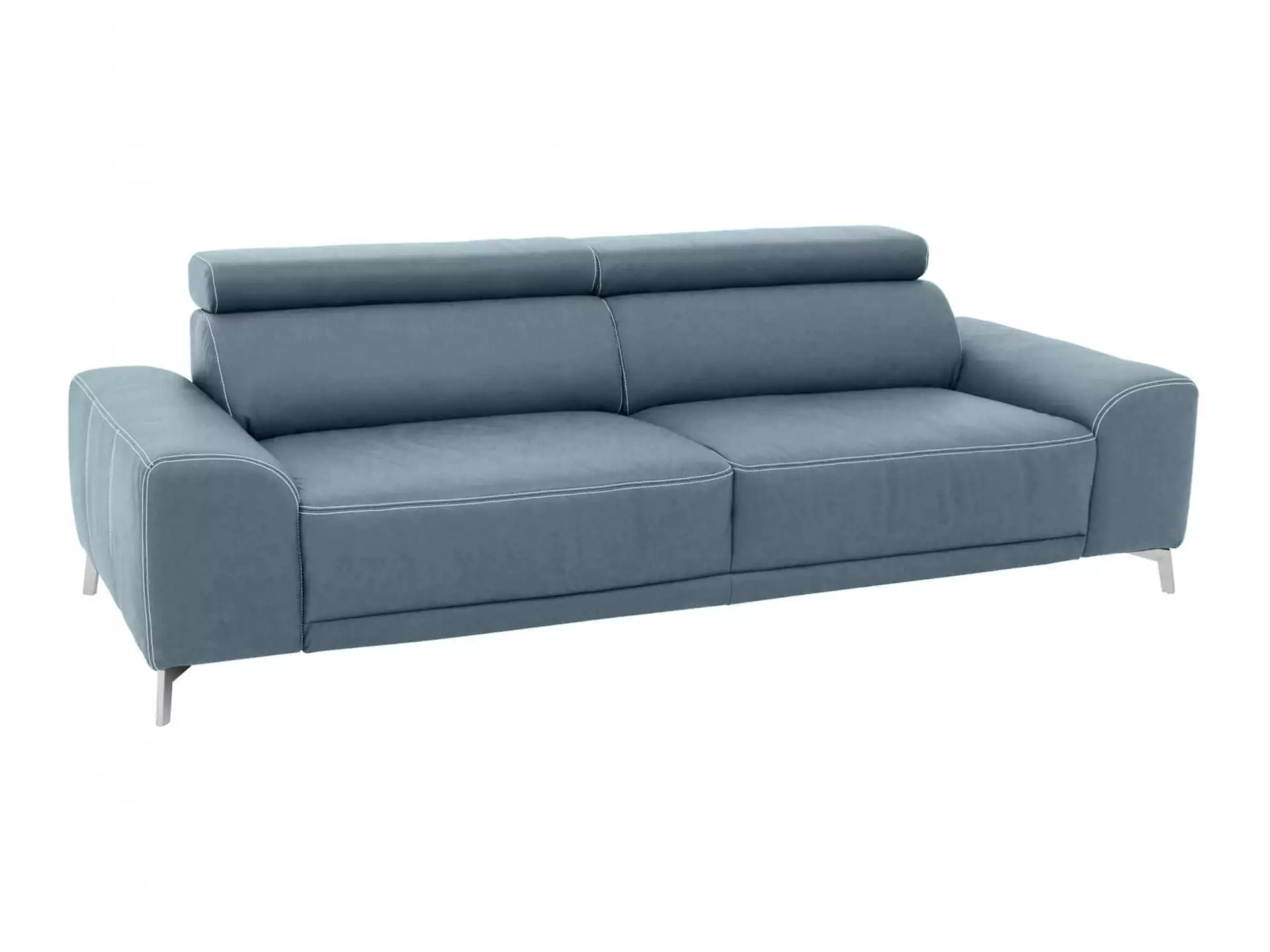 Sofa Lucio Basic B: 222 cm Candy / Farbe: Aqua / Material: Stoff Basic