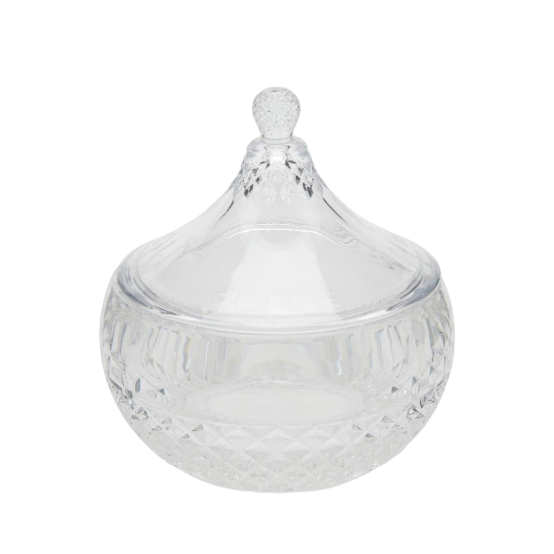 Bonboniere Rund Kristallglas H: 18 cm Edg