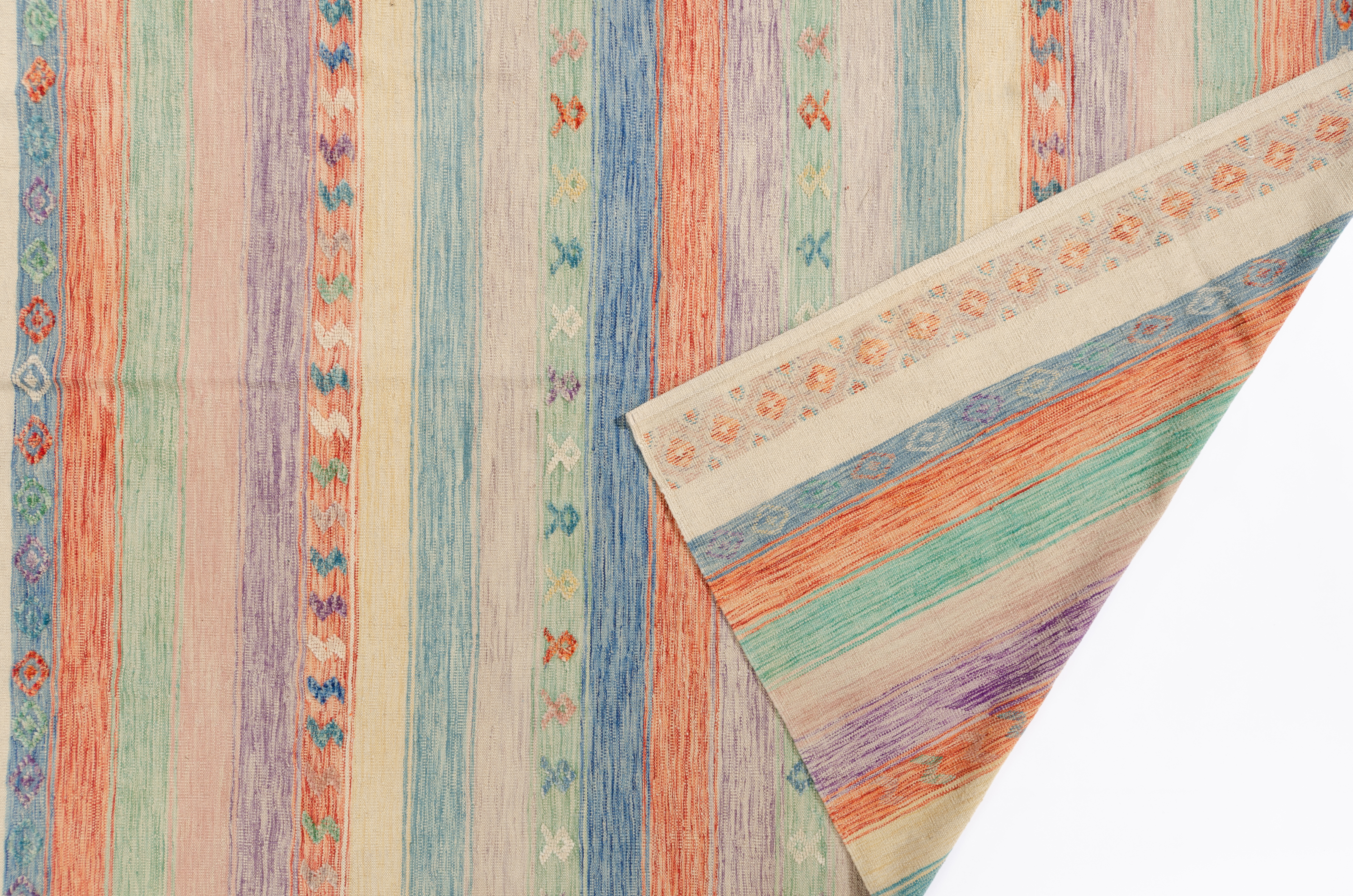 Nomadenteppich Pakistan Kelim Fein Negra / Farbe: Grau