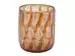 Vase Amber mit Palmblatt H: 15 cm Edg