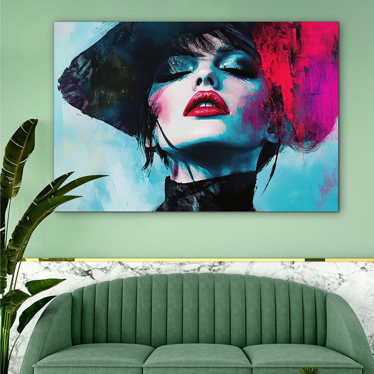 Canvas-Pink Splashed Diva-image LAND