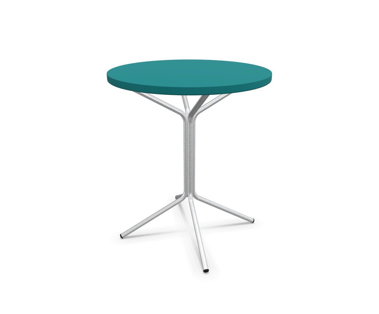 Metall-Bistrotisch Pix Rund Feuerverzinkt von Schaffner / Farbe: Kaliblau / DxH: 60 x 72 cm