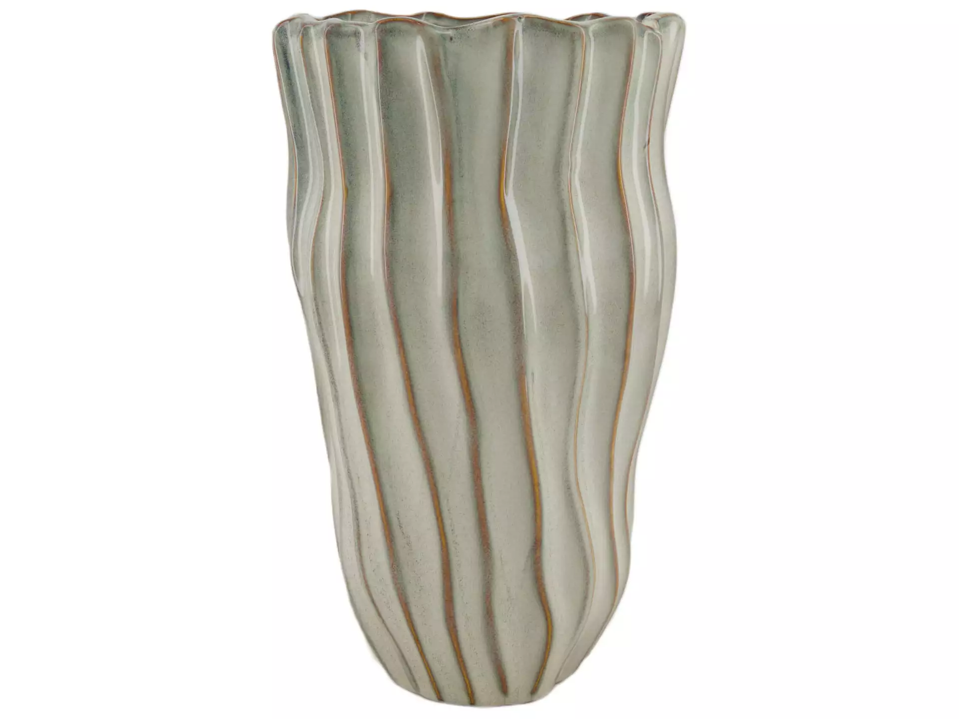 Vase Keramik Weiss H: 31 cm Decofinder
