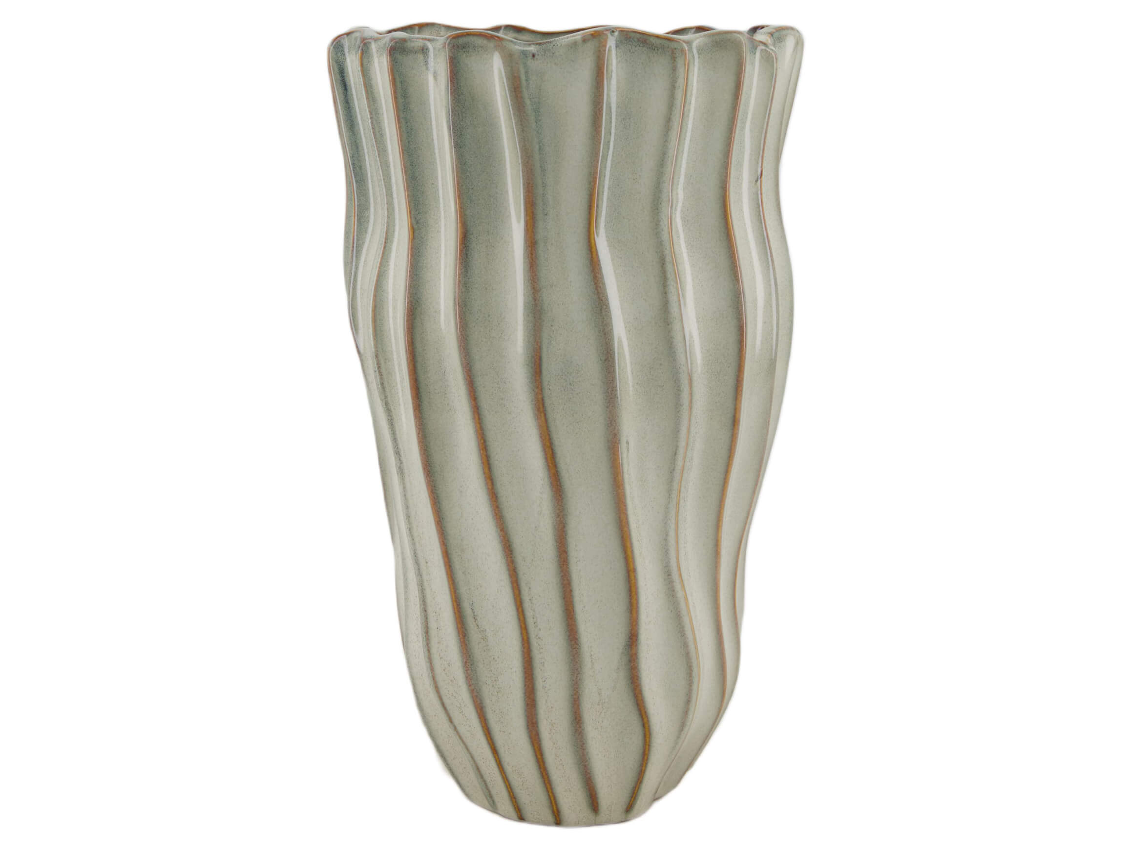 Vase Keramik Weiss H: 31 cm Decofinder