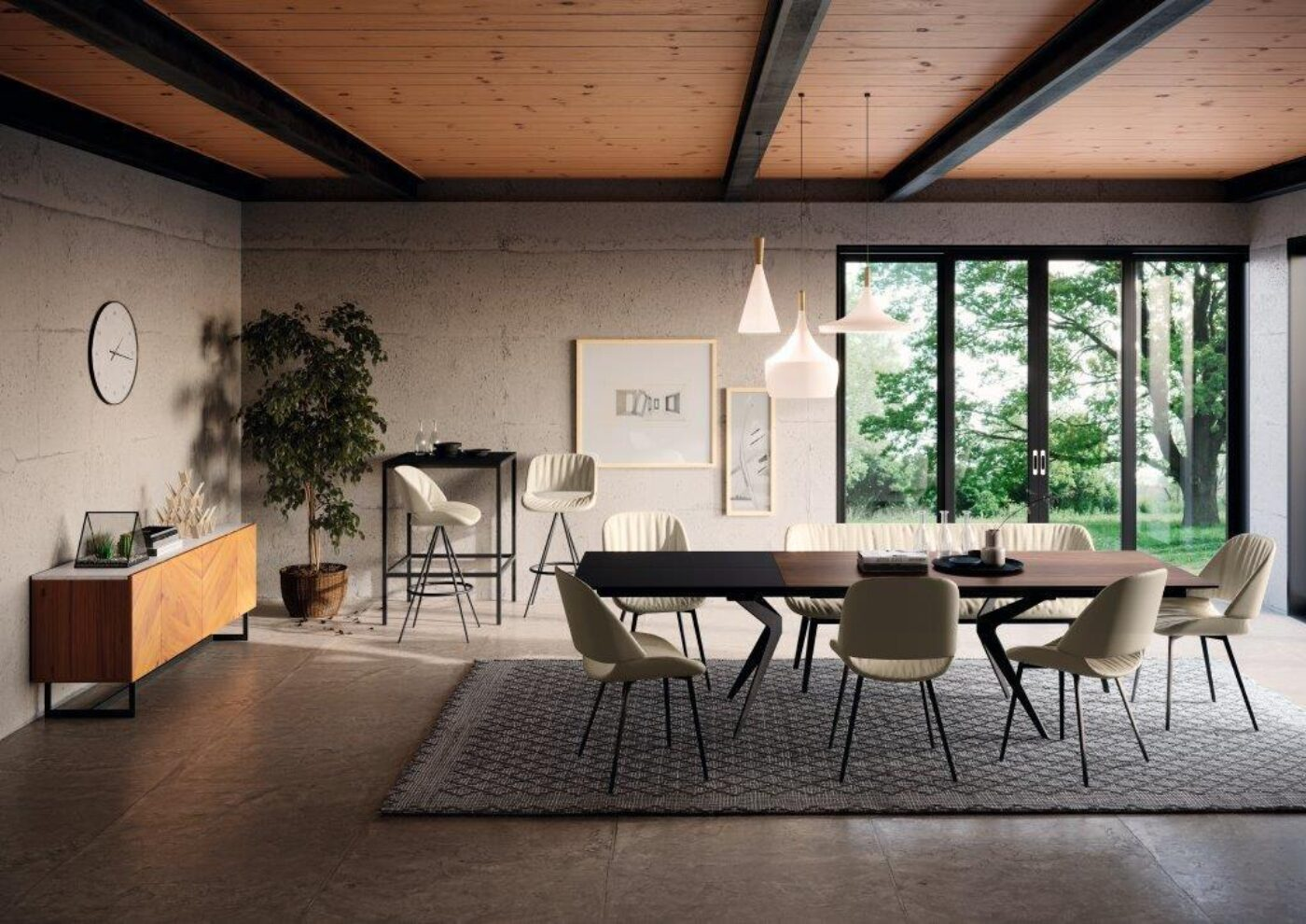 Stuhl Capri Willisau / Farbe: Coffee / Bezugsmaterial: Leder
