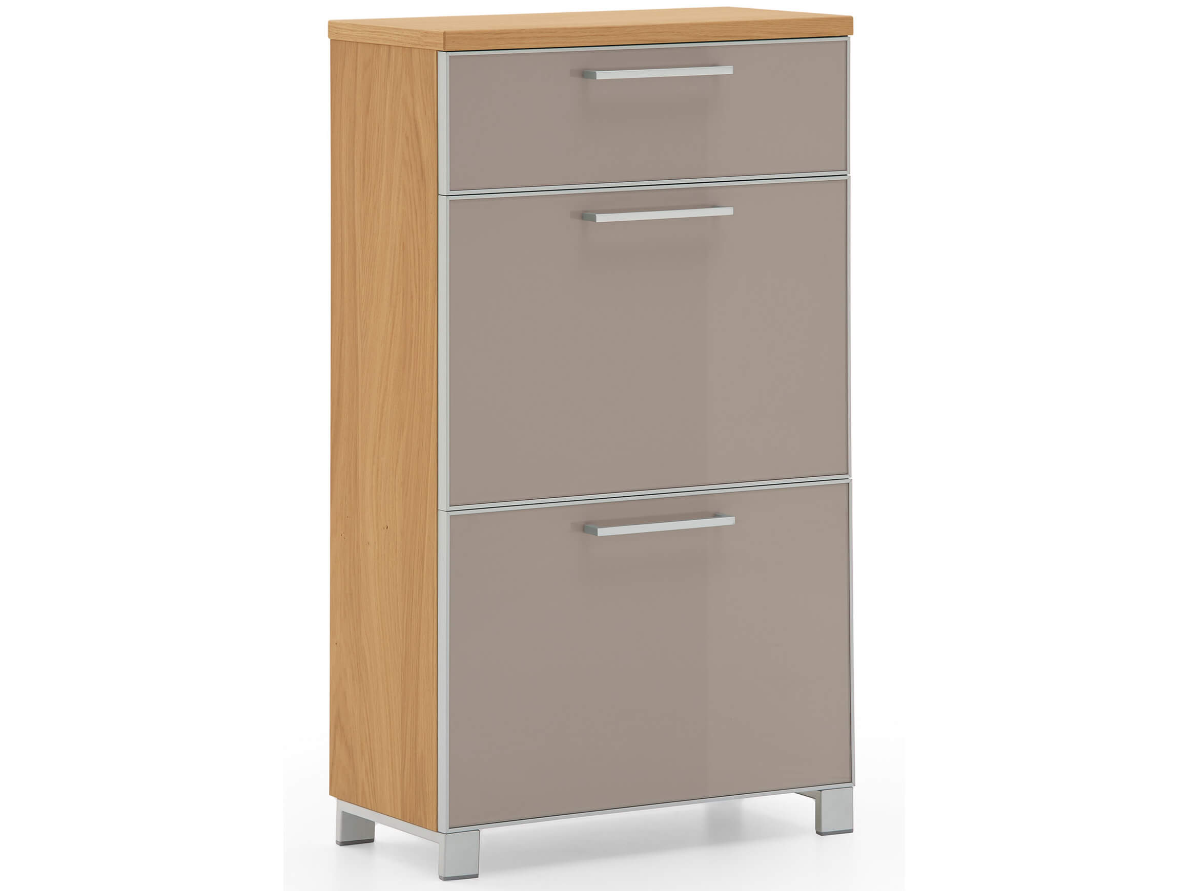 Schuhschrank Sante, 2 Klappen, Eiche, b 61 cm t 31 cm h 108 cm